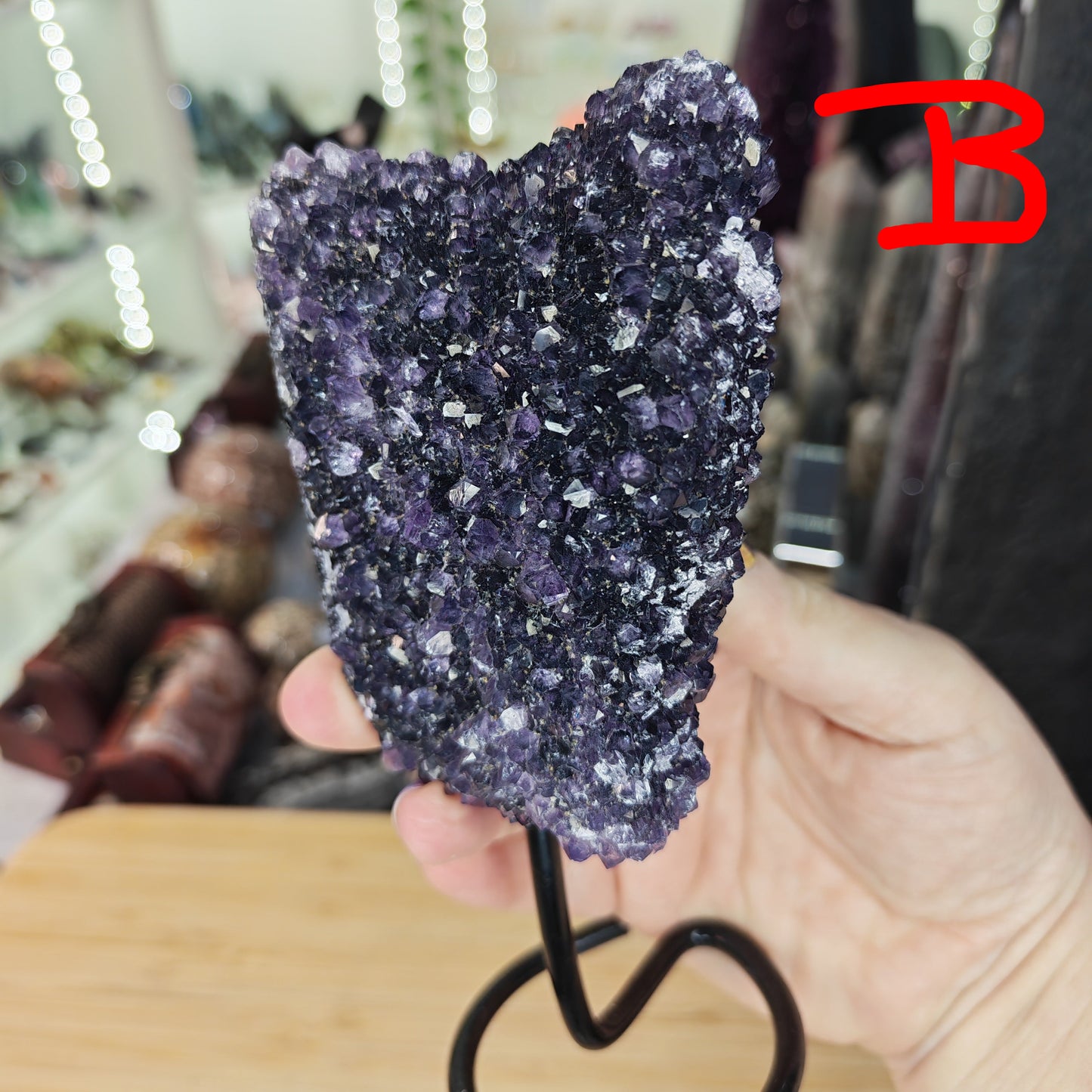 Druzy Amethyst on Stand Option B