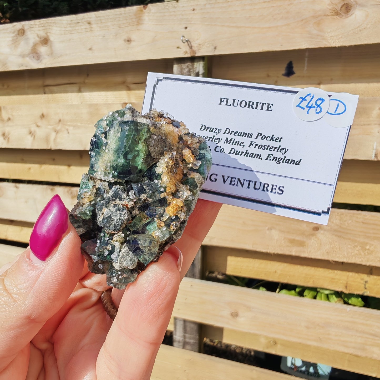 Green Druzy Dreams UK Fluorite with Quartz and Galena
