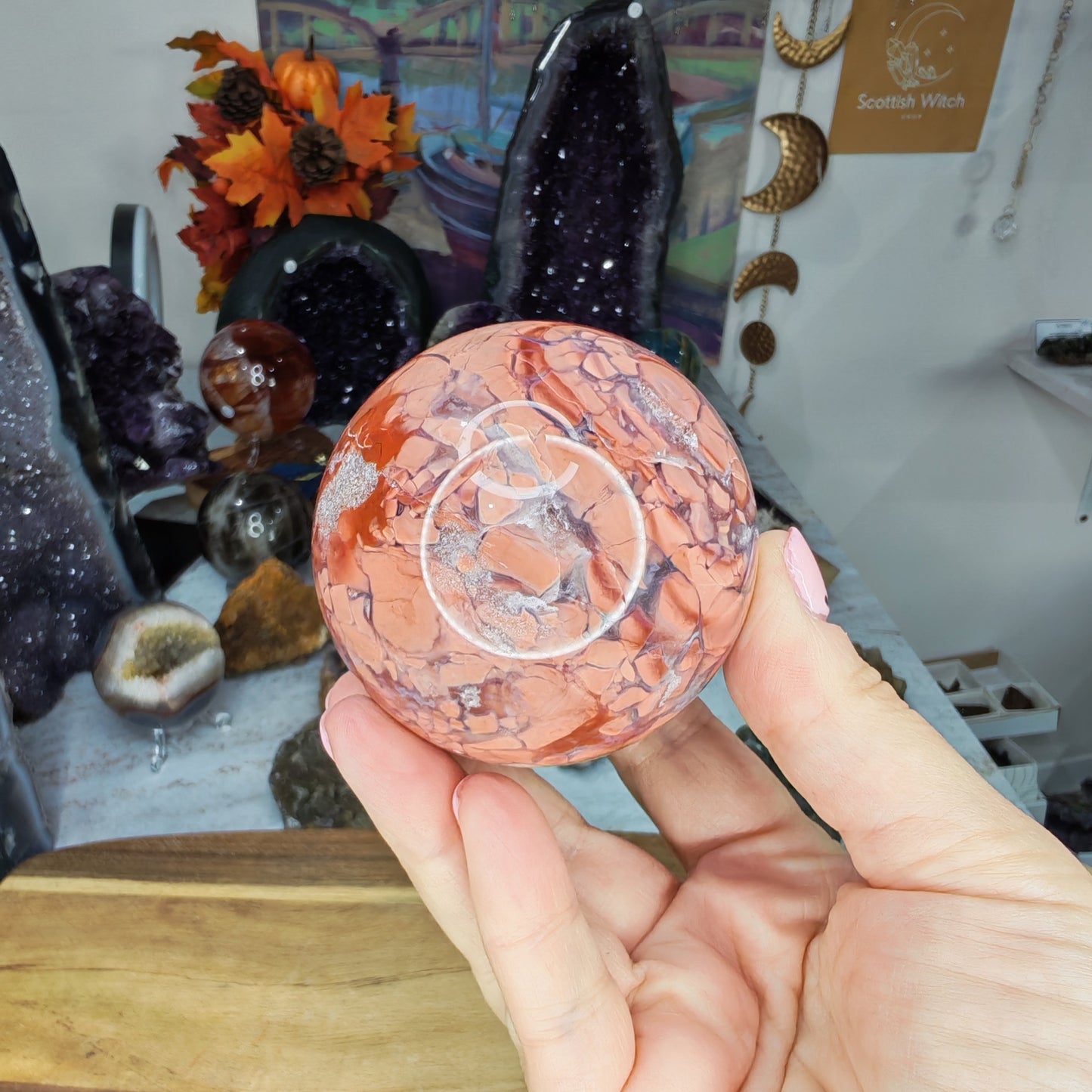 Mexican Pink Cotton Candy Agate Sphere