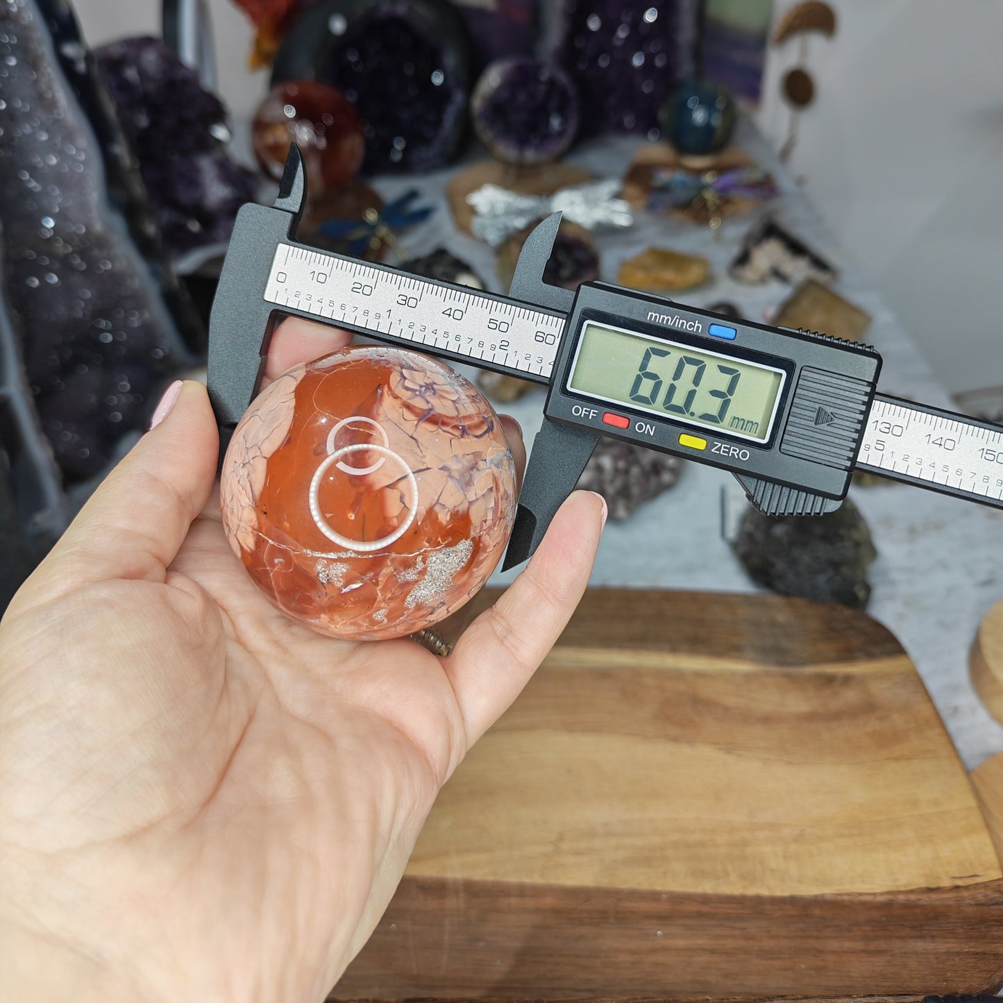 Pink Agate Sphere 60mm