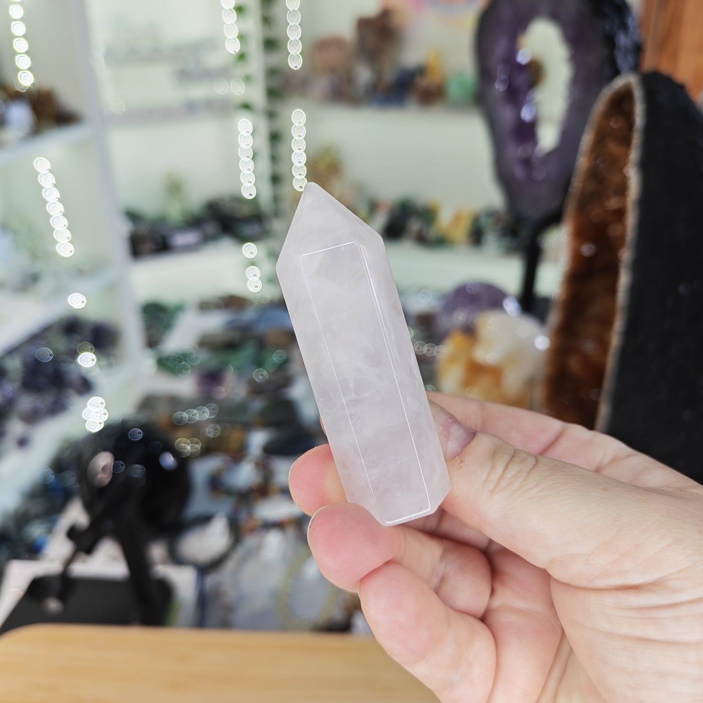 Pink Grey Luna Rose Quartz Tower