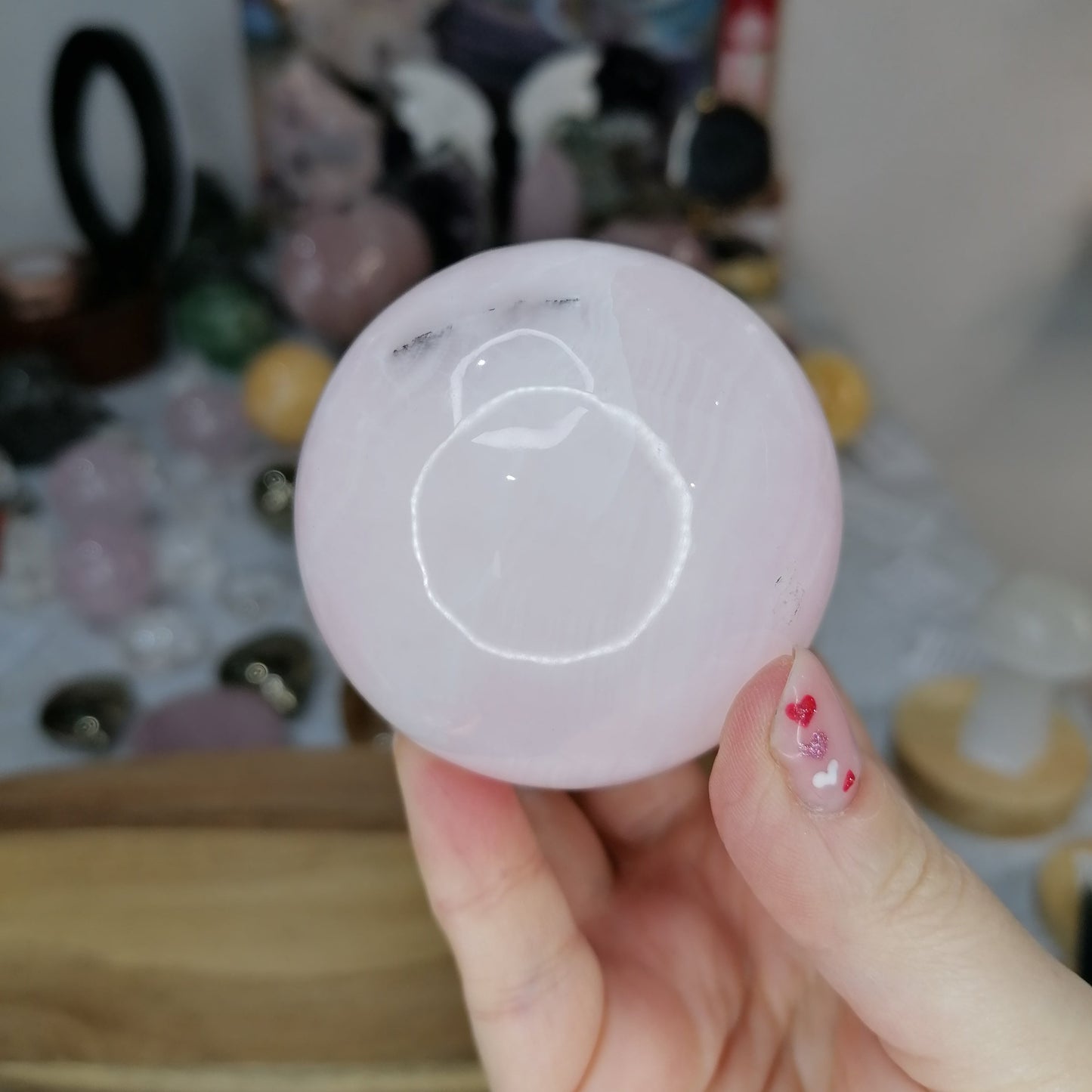Pink Mangano Calcite Sphere Option B