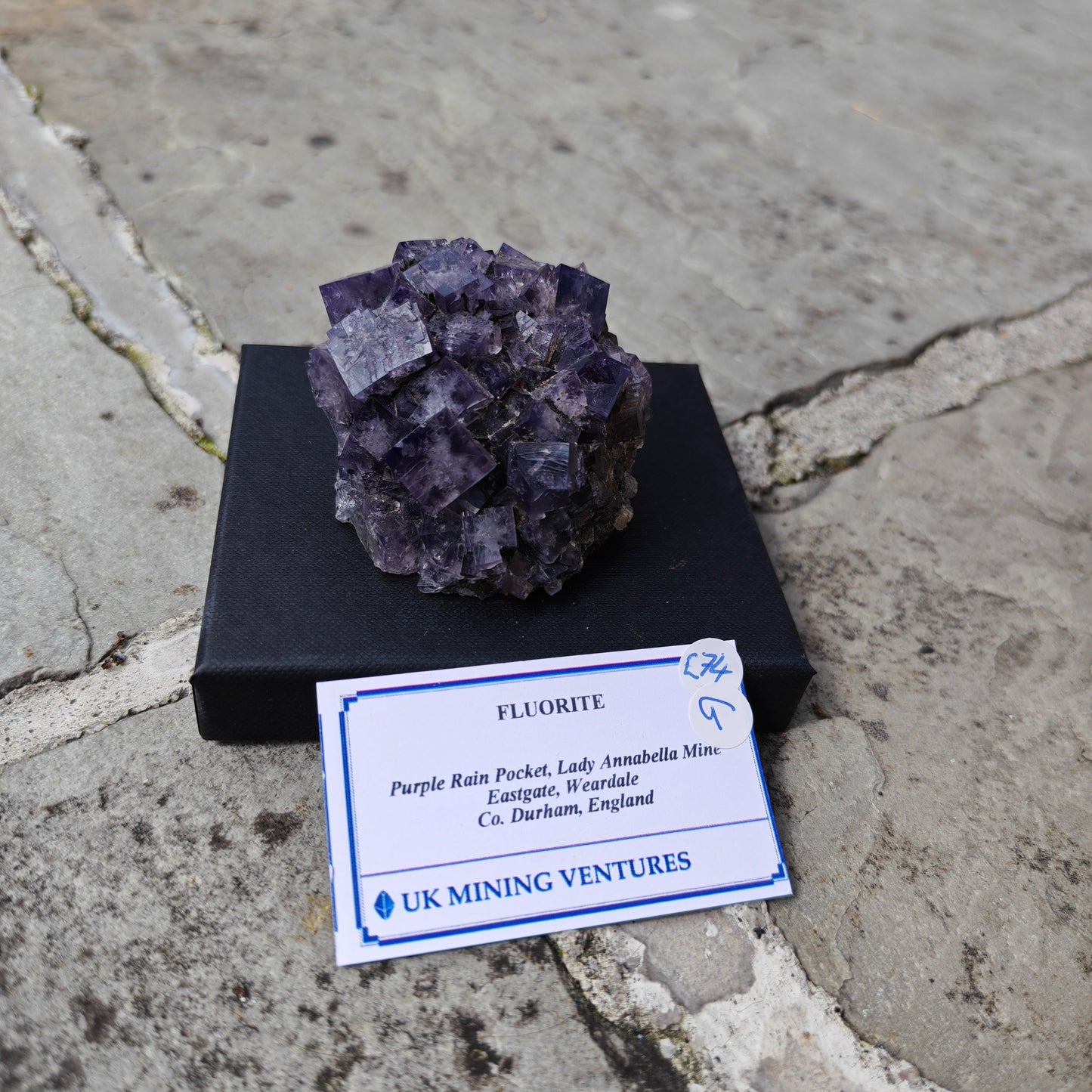 Purple Rain Fluorite Cluster from weardale England UK