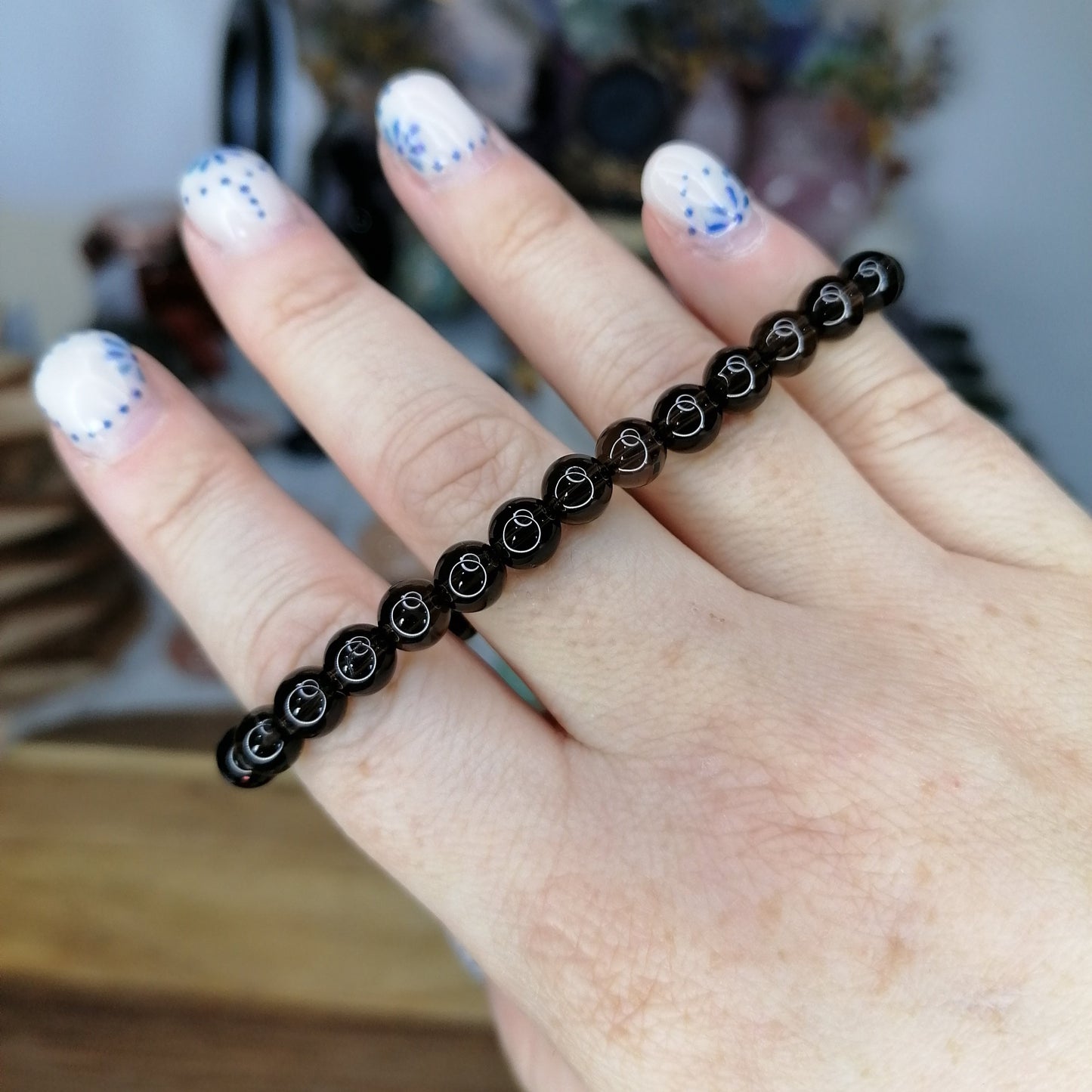 Brown Smokey Quartz Bead Bracelet