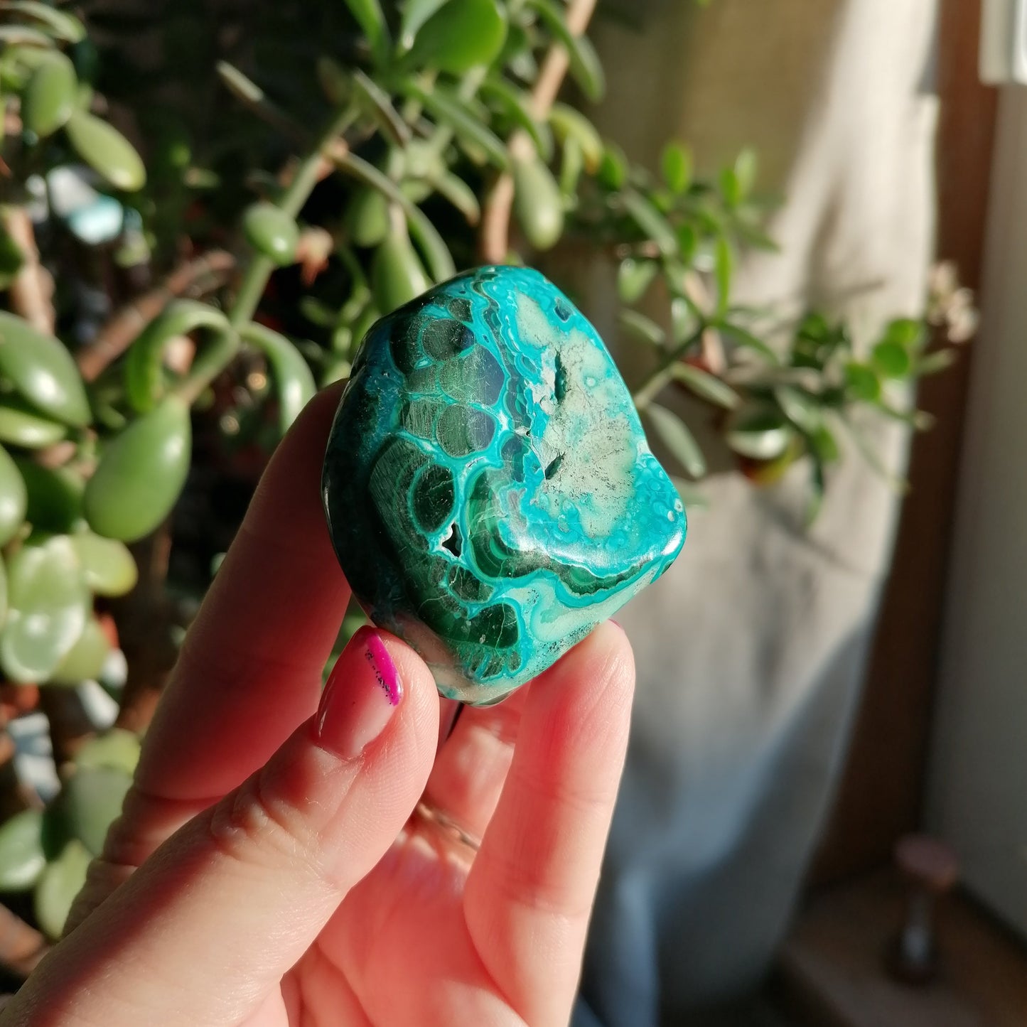 green malachite and blue chrysocolla malacholla