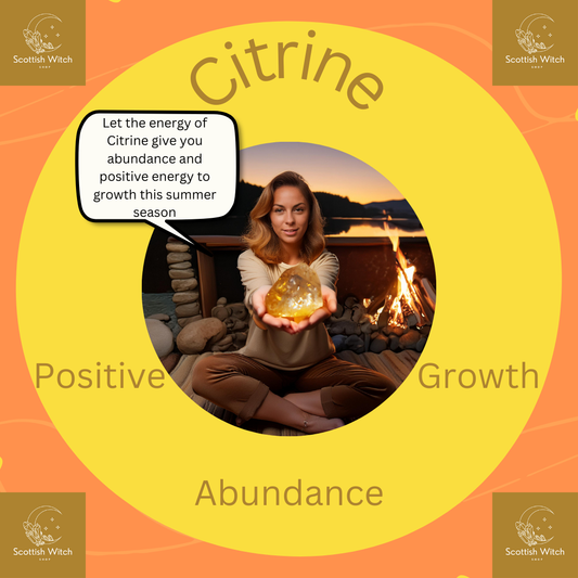 Citrine crystal for summer, bringing you postivity, growth and abundance