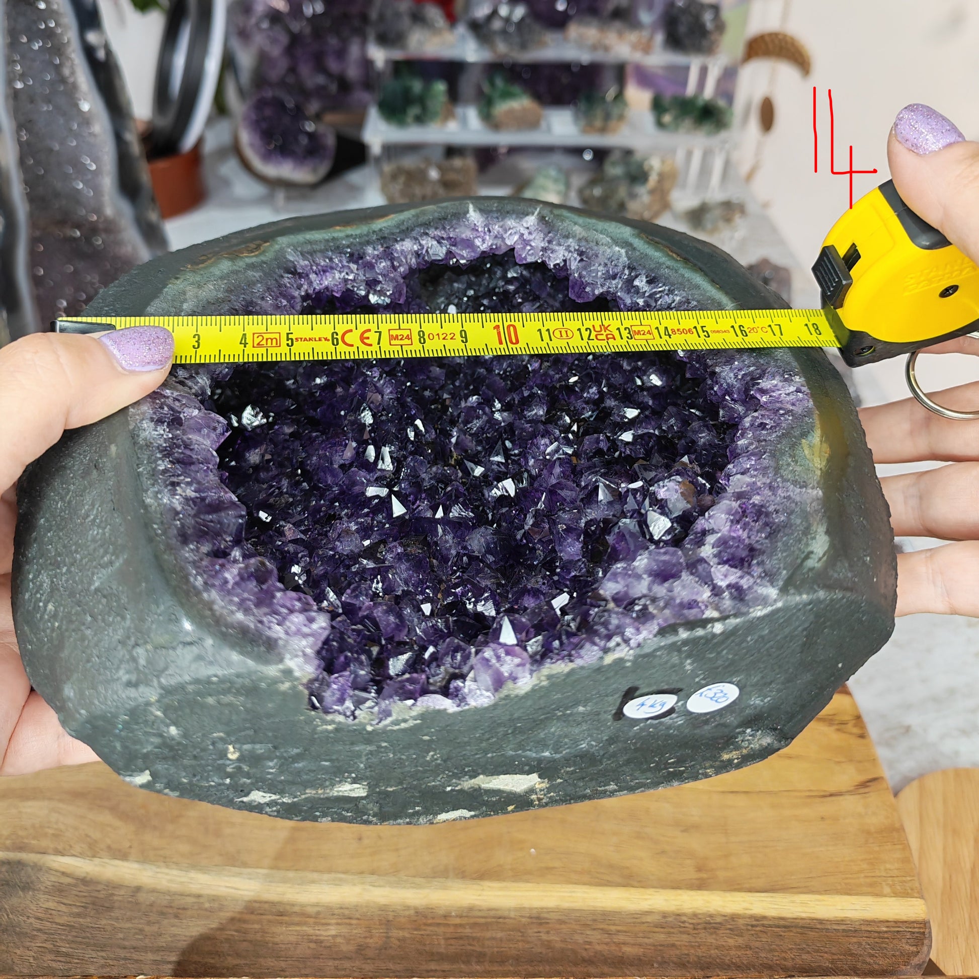 dark purple amethyst church width 18cm