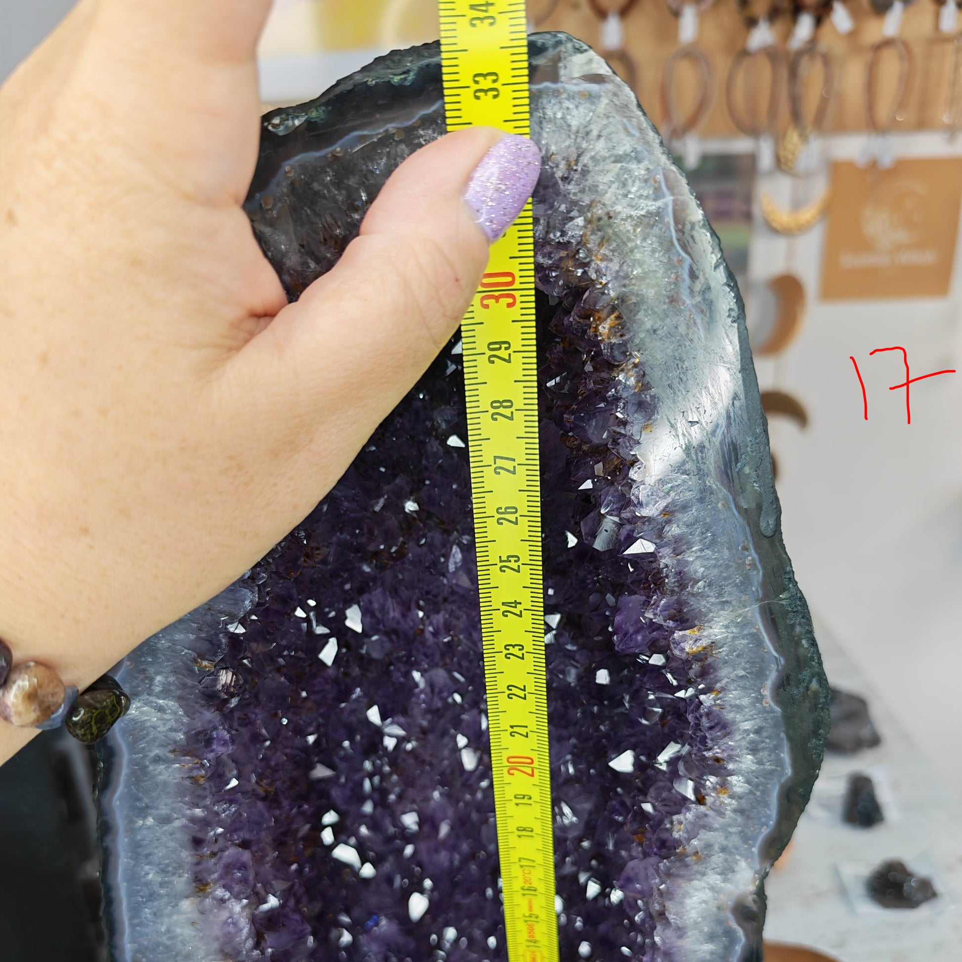 purple amethyst church height 33.5cm