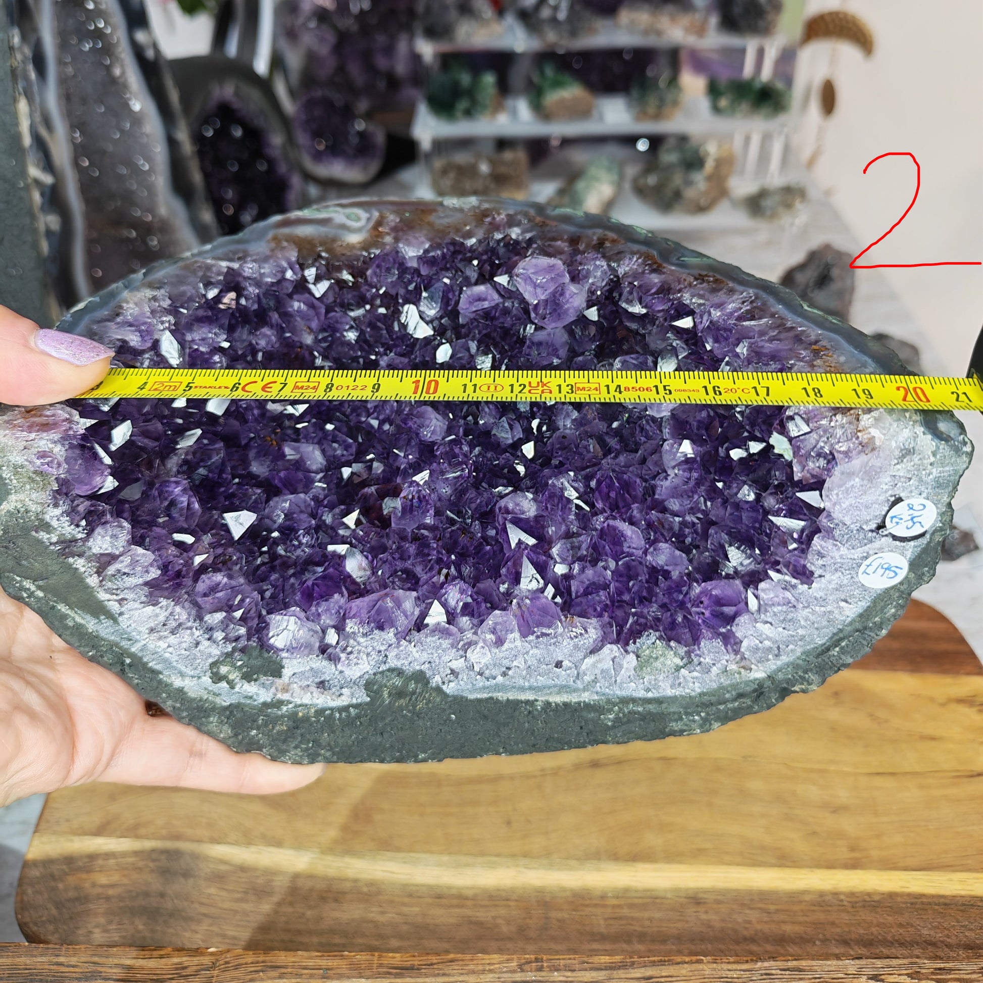 Dark purple amethyst church width 20.5cm