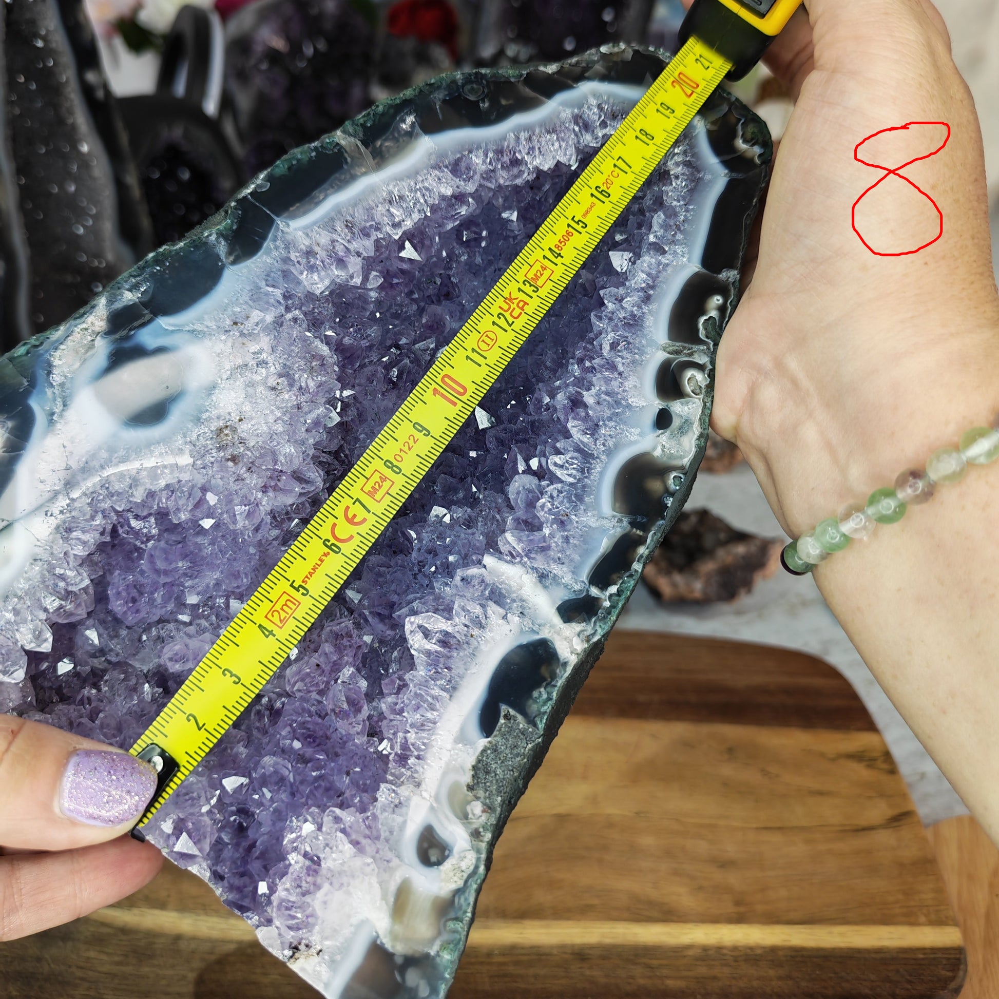 light purple and blue amethyst church height 20.5cm