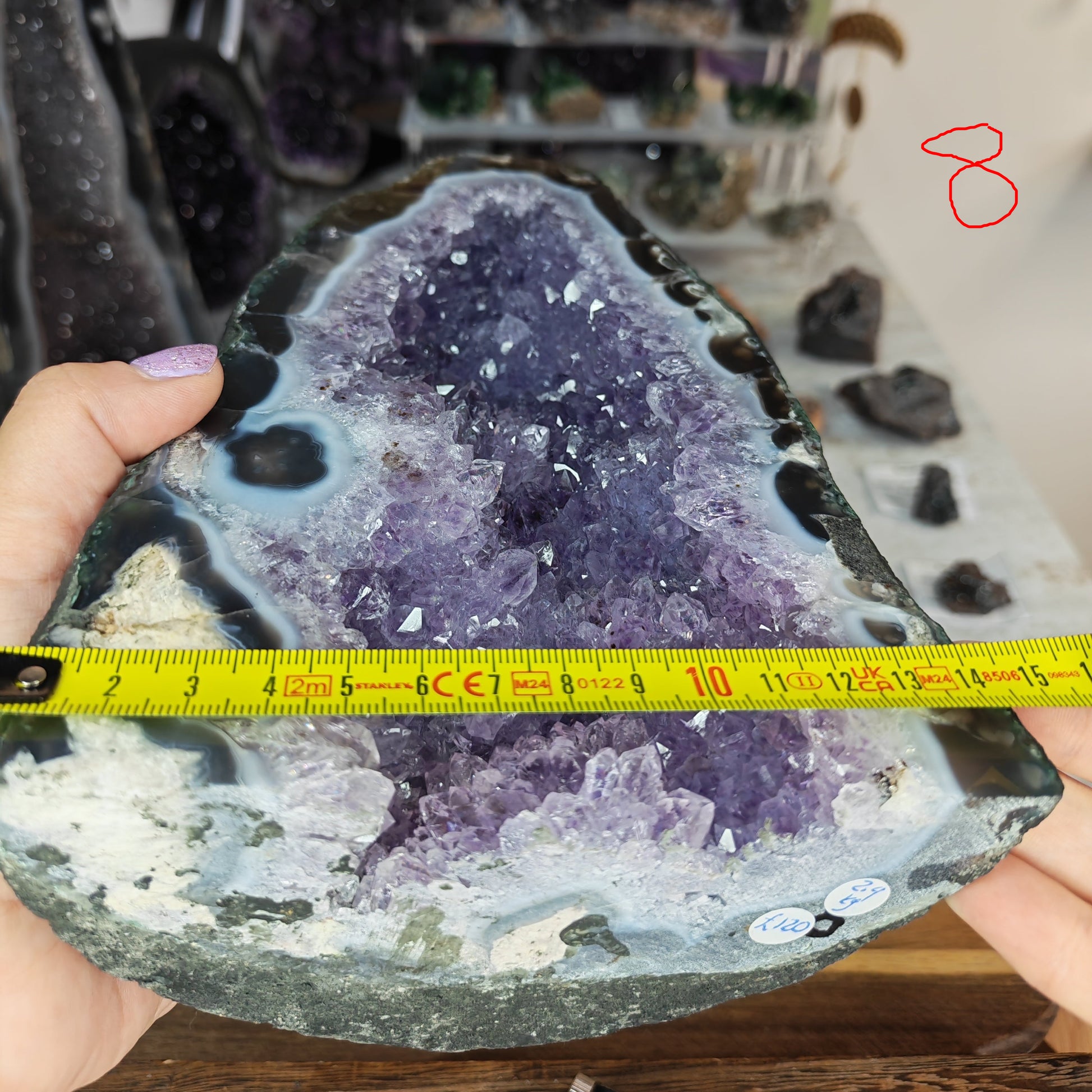 Light Purple and Blue Amethyst Church 14.5cm Width