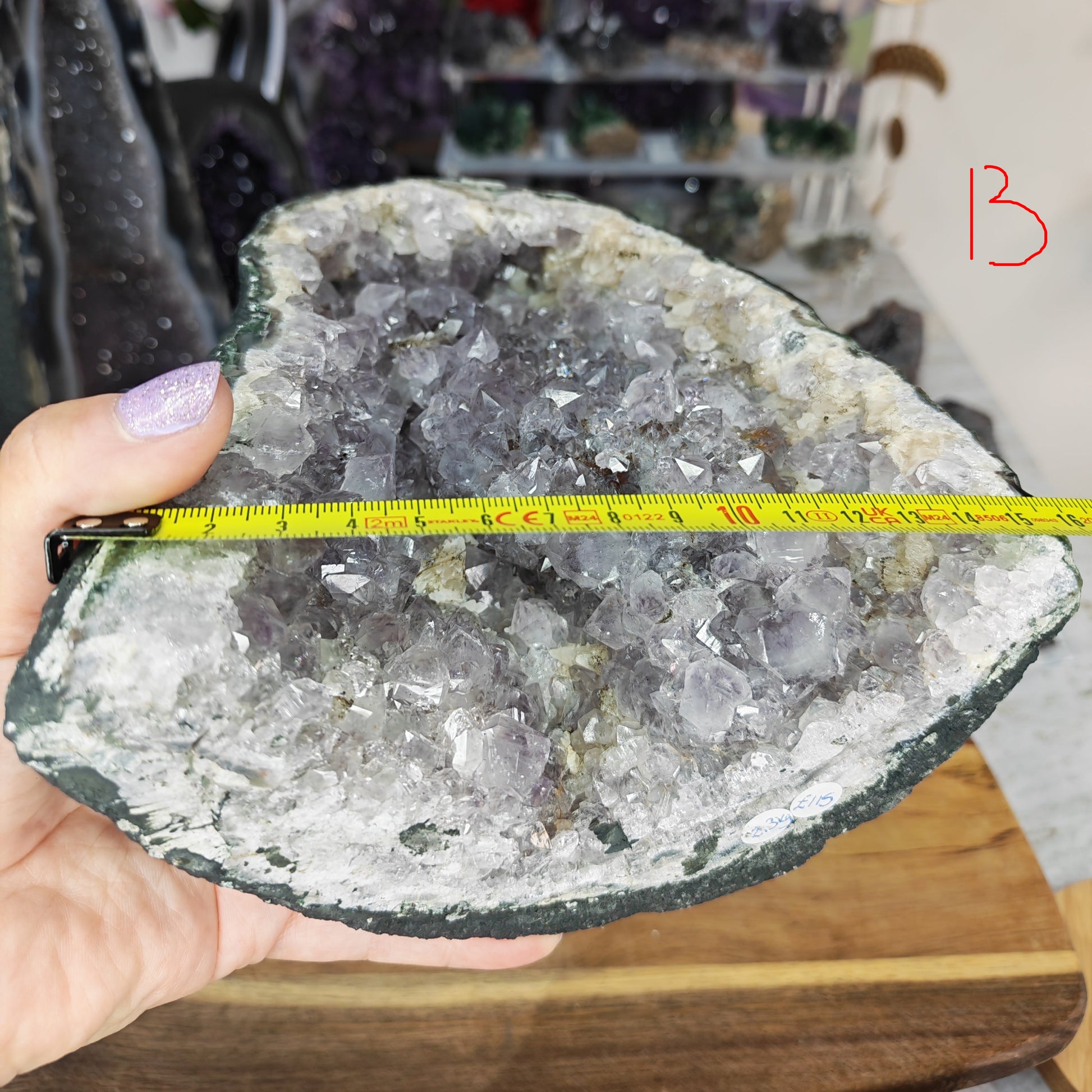 light purple amethyst church 15.5cm