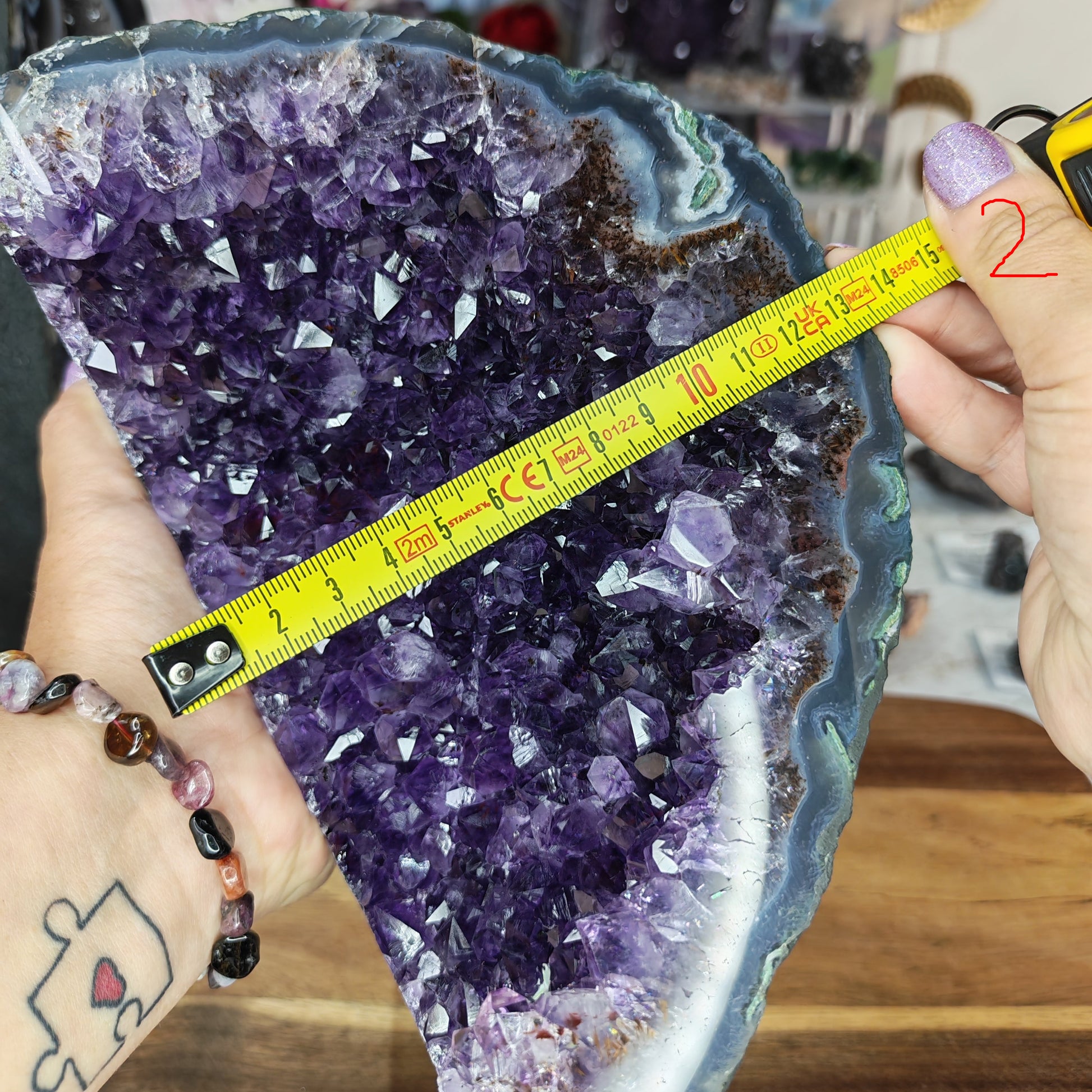 cadbury purple amethyst church height 13cm