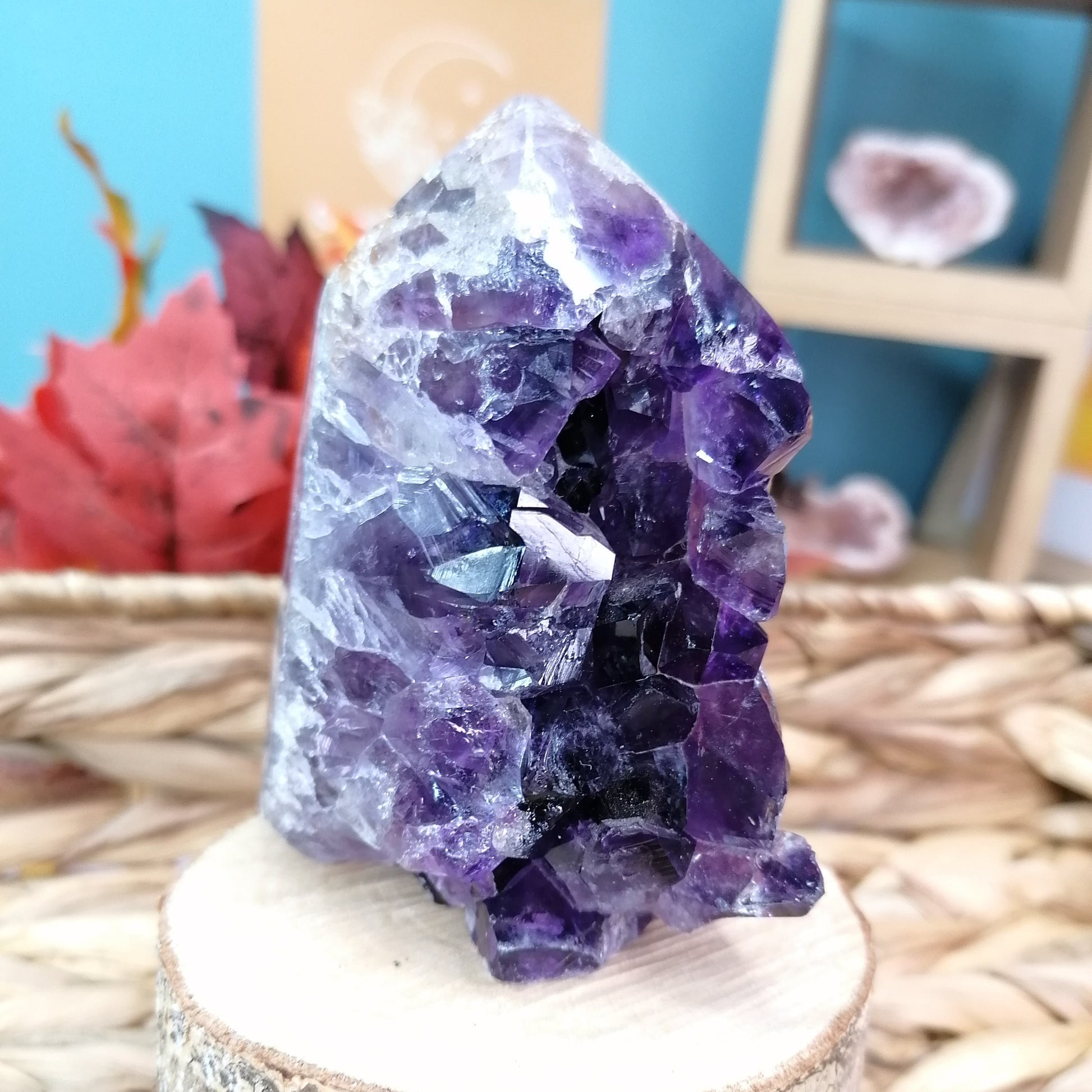 Purple Amethyst Druzy Tower Large