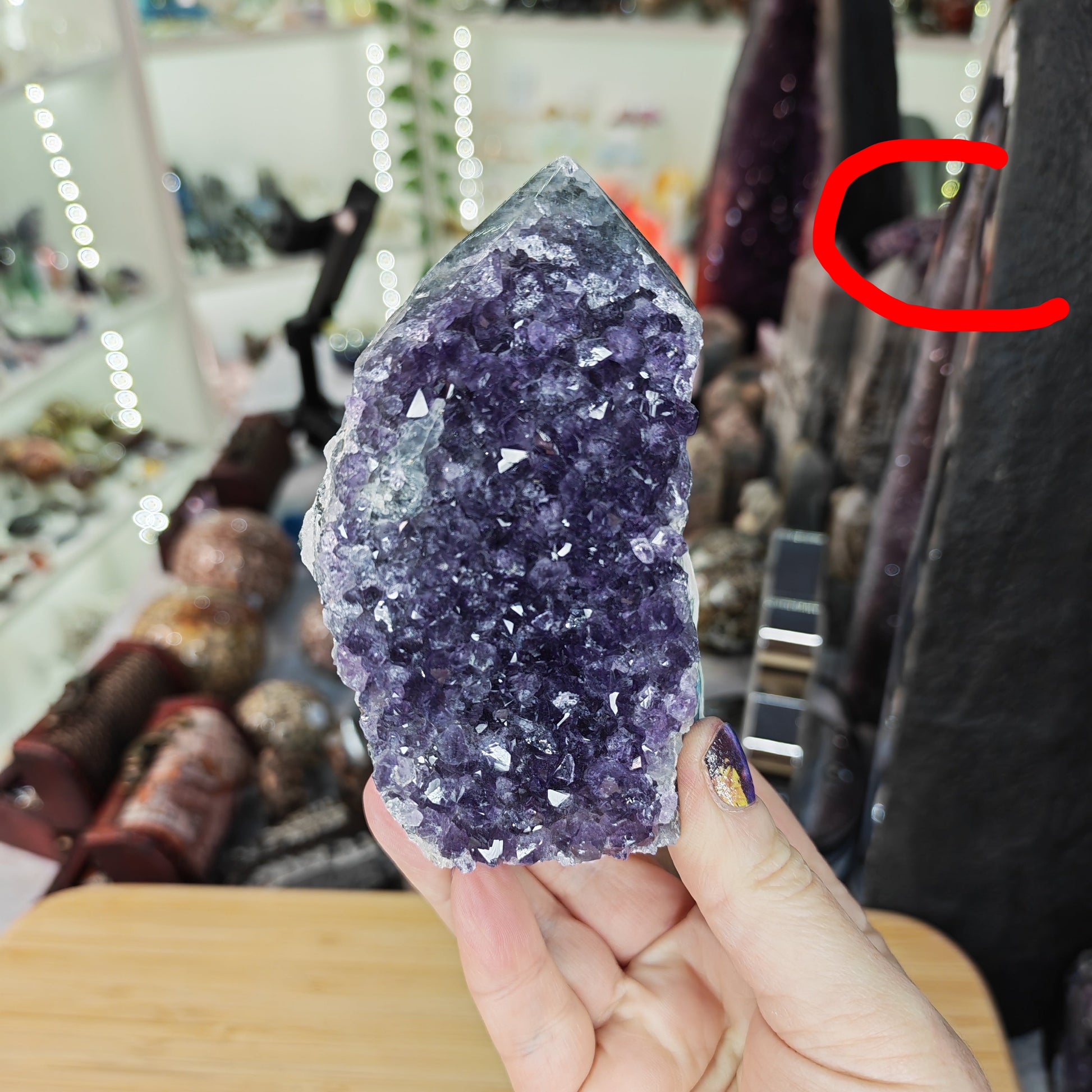 Amethyst Druzy Tower Option C
