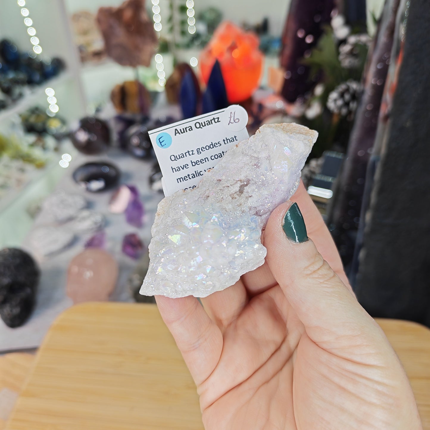 Aura Quartz Cluster Option E