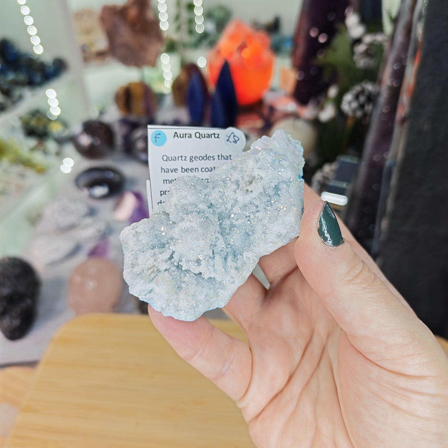 Aura Quartz Cluster Option F