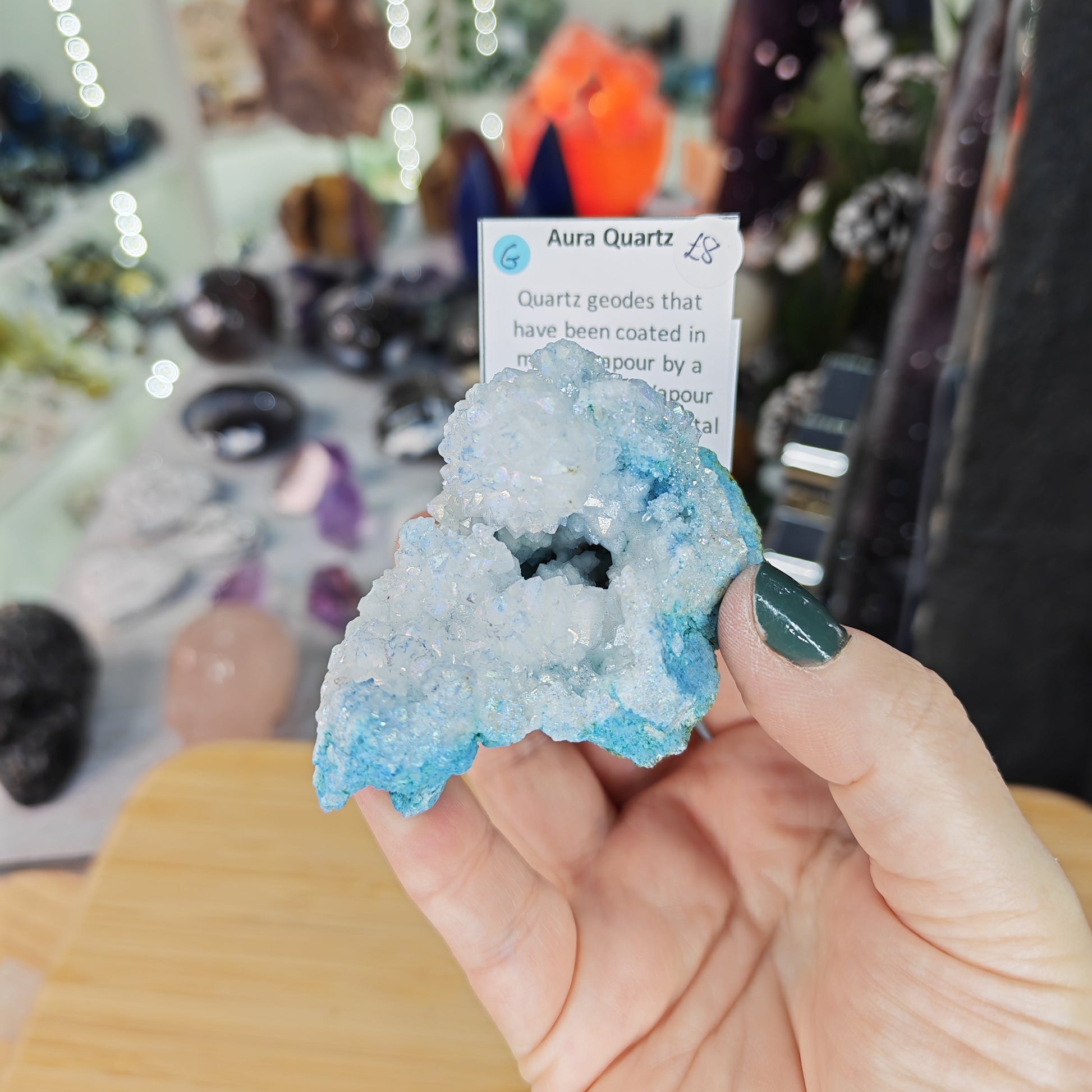 Aura Quartz Cluster Option G