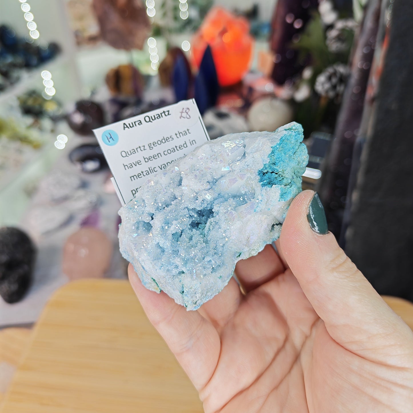 Aura Quartz Cluster Option H