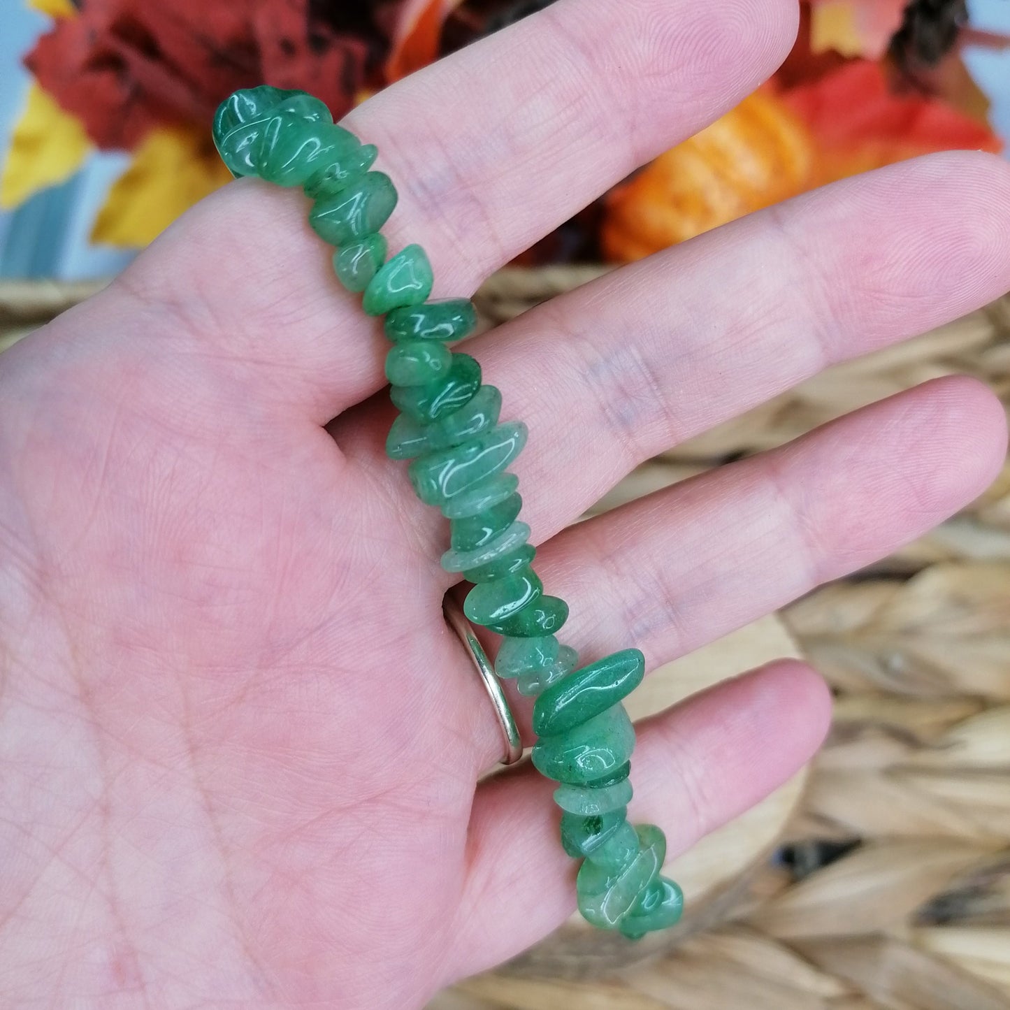 Green Aventurine Crystal Chip Bracelet