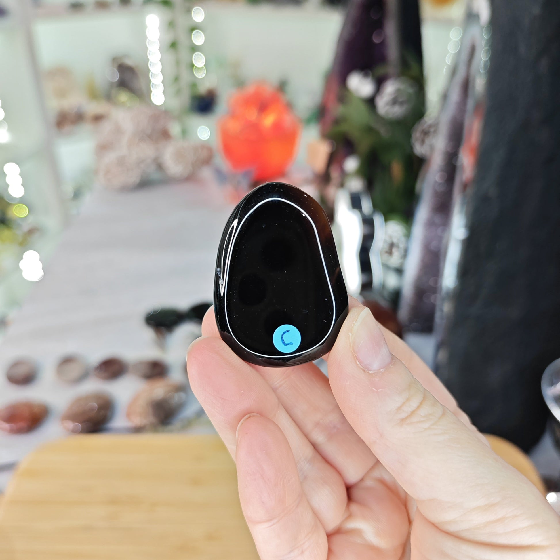 Black Onyx Flat Stone Option C