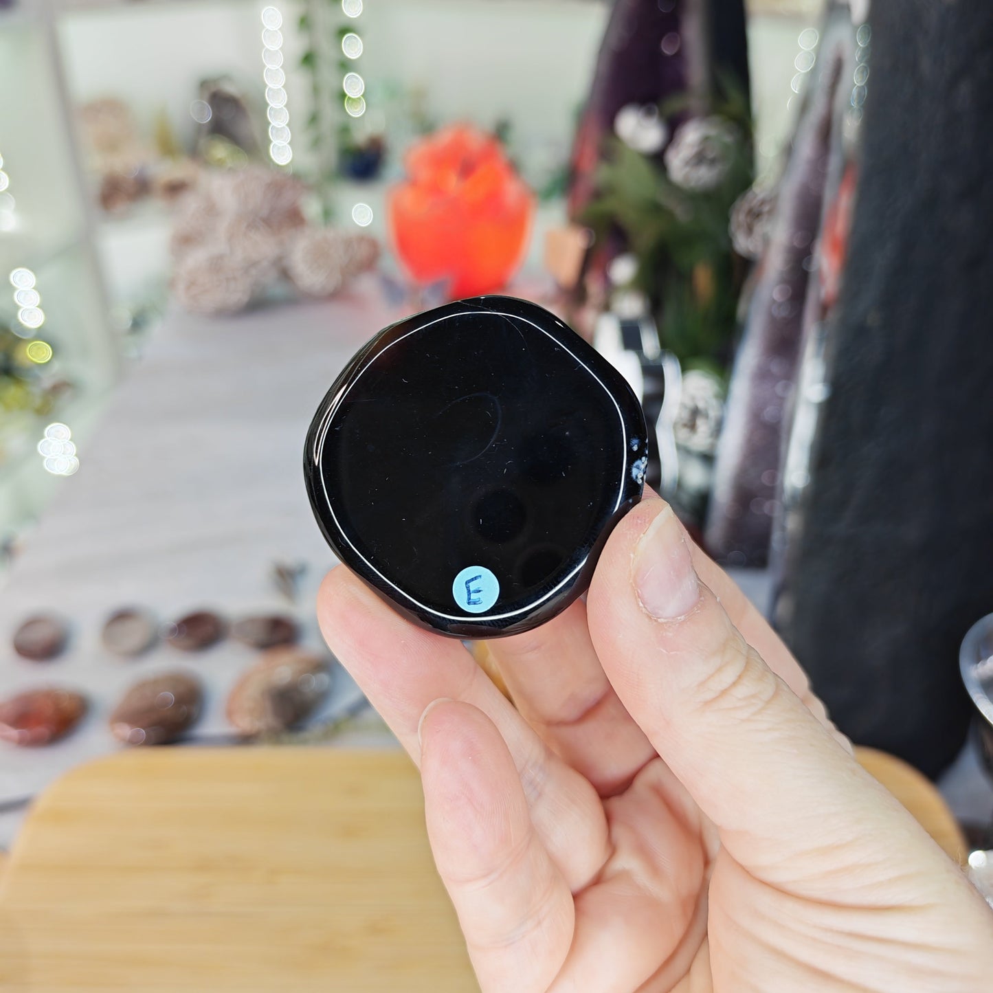 Black Onyx Flat Stone Option E