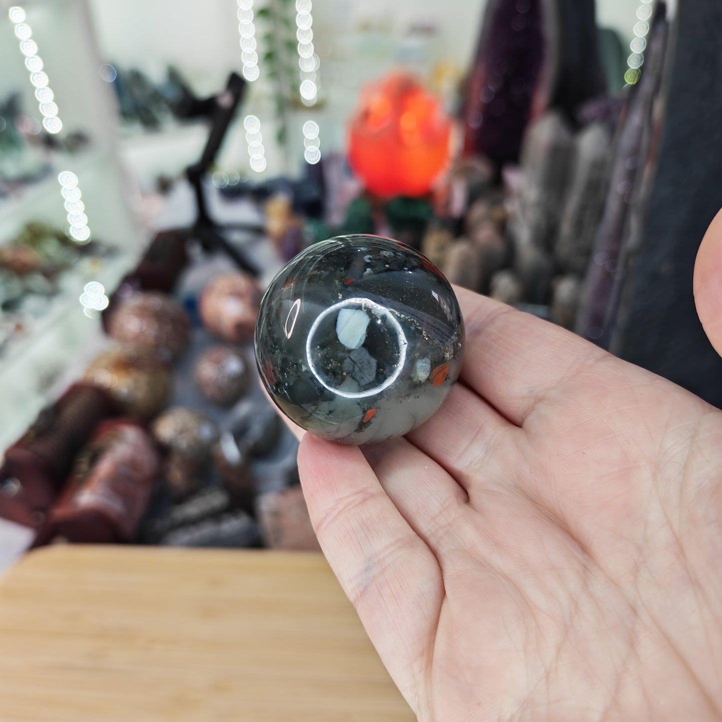 Bloodstone small Sphere