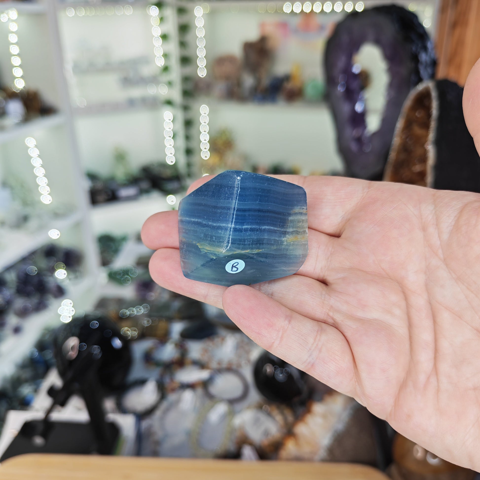 Blue Aragonite Crystal Freeform Option B