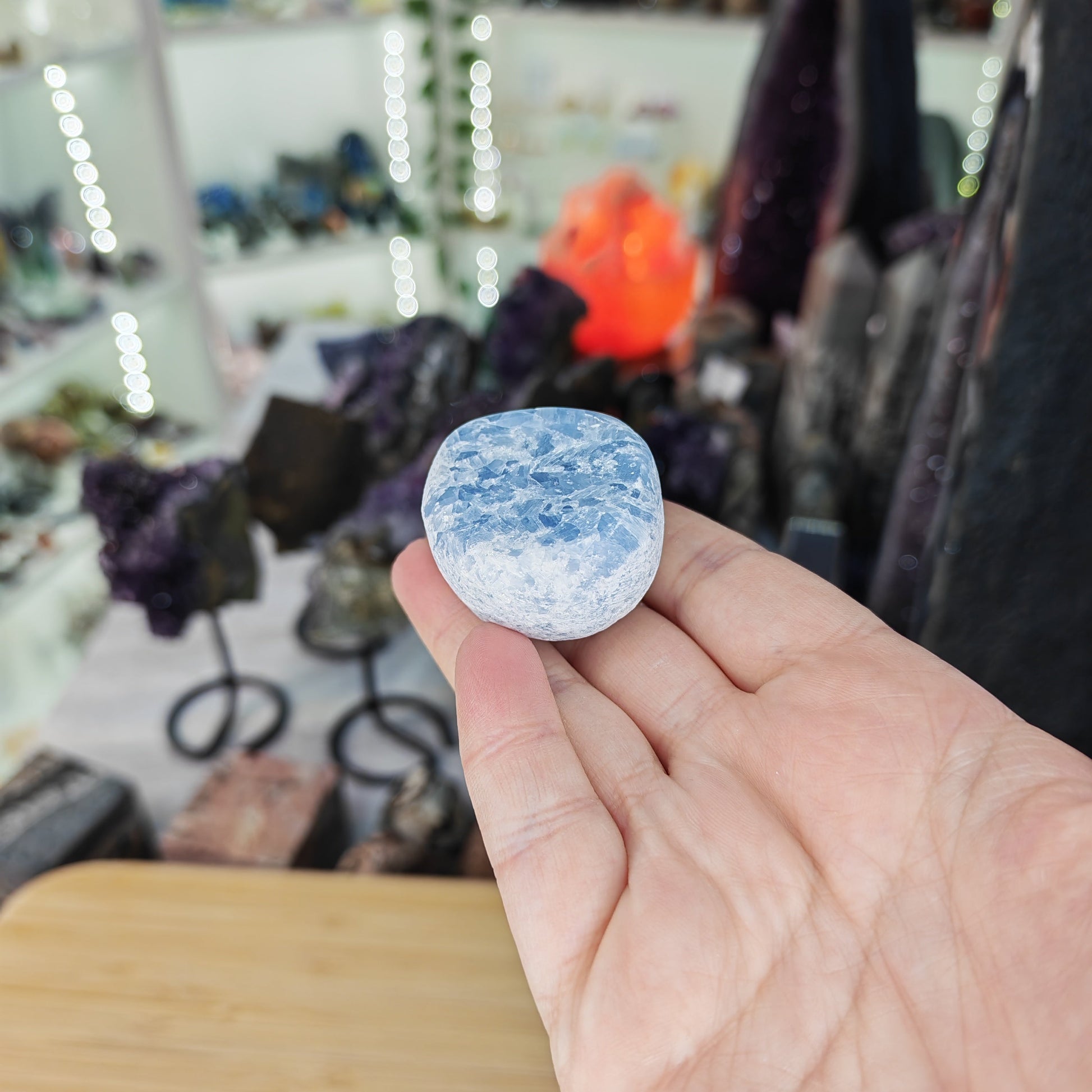 Blue Calcite Ema Egg