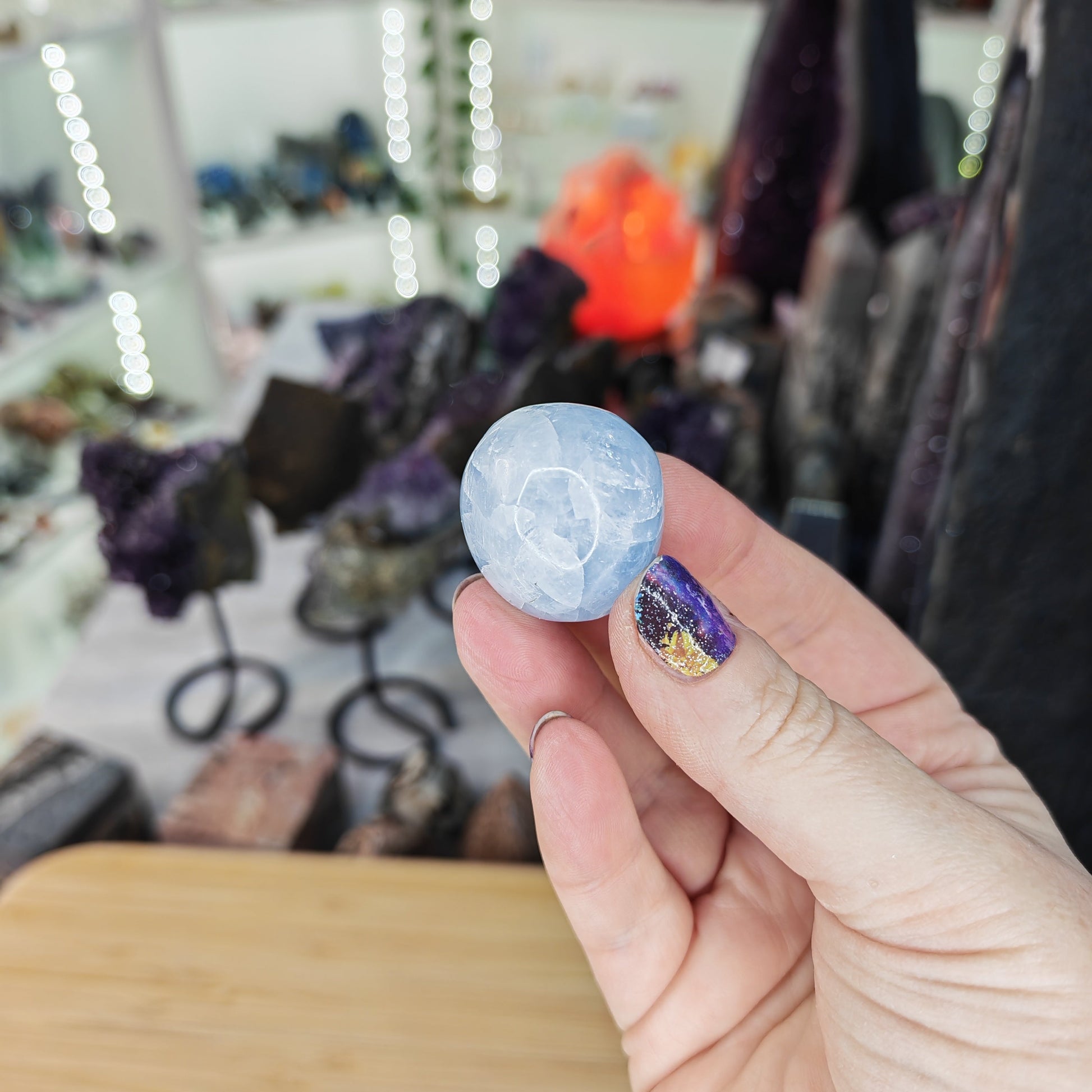 Blue Calcite Large Tumble