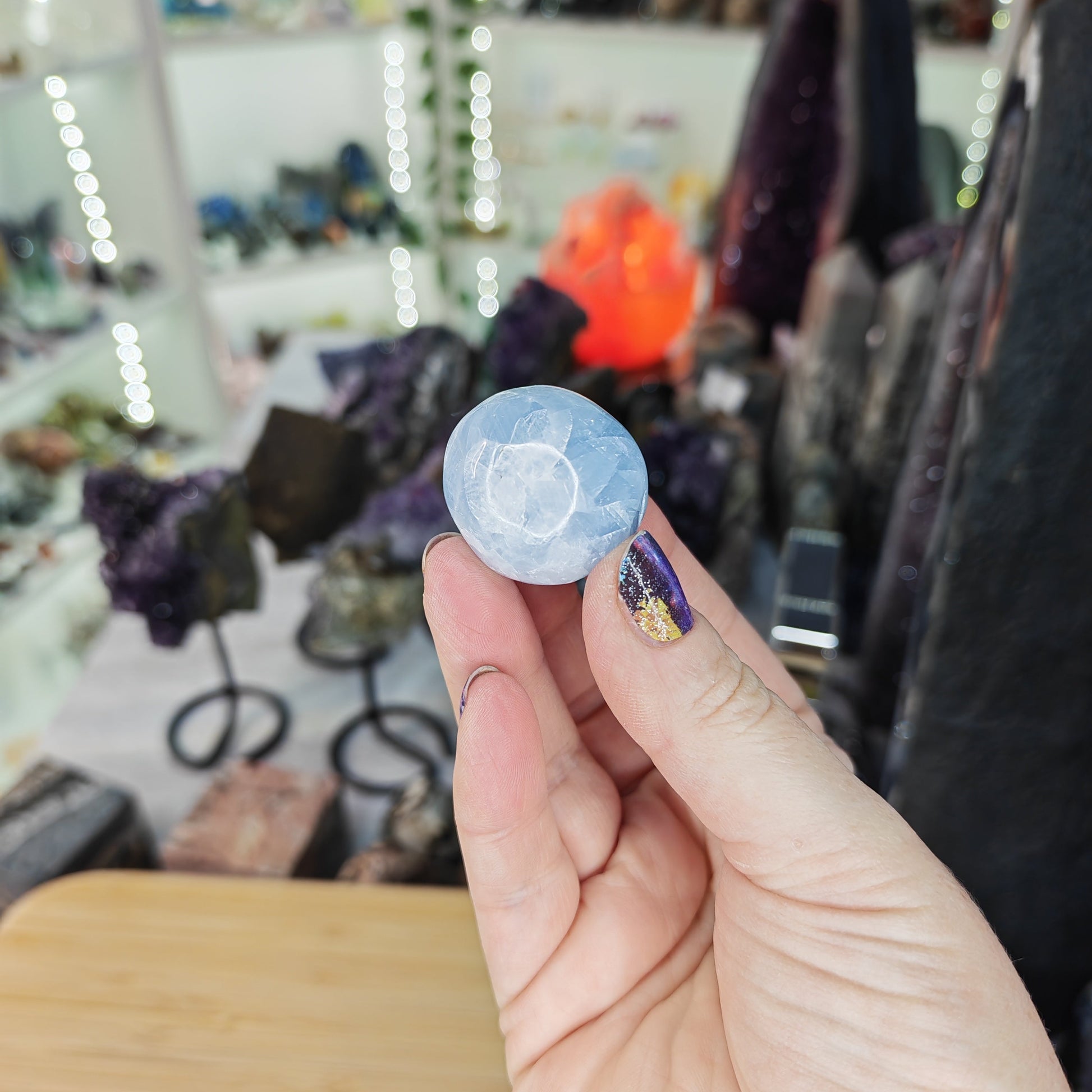Blue Calcite Mini Tumble Sphere