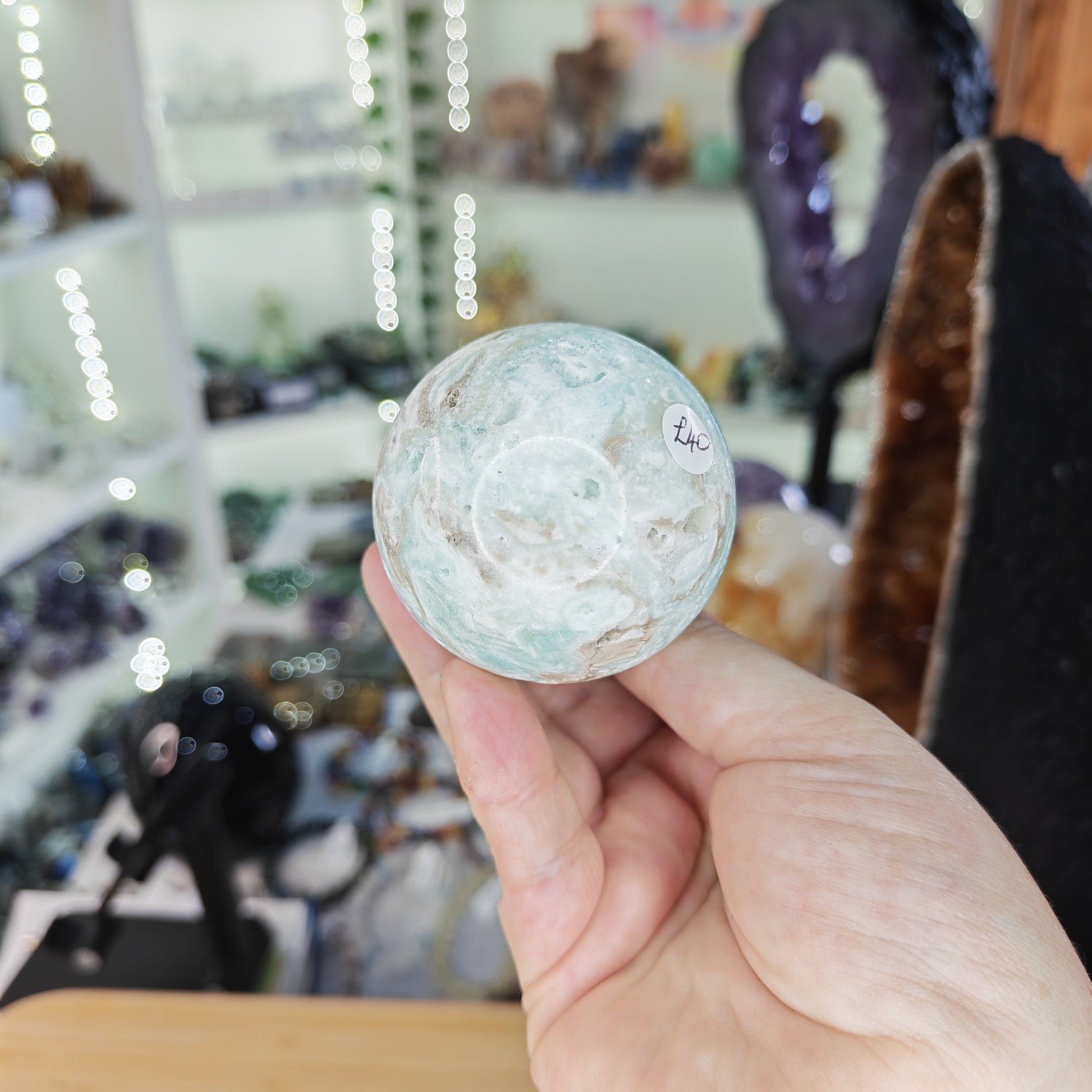 Blue Hemimorphite Sphere