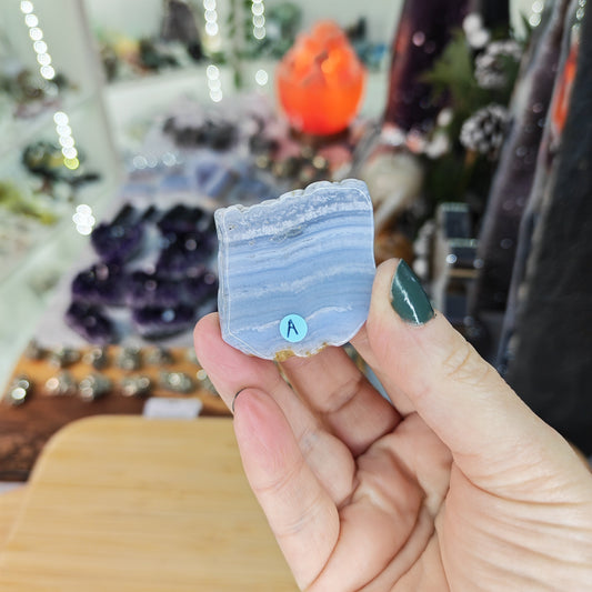 Blue Lace Agate Slice Option A