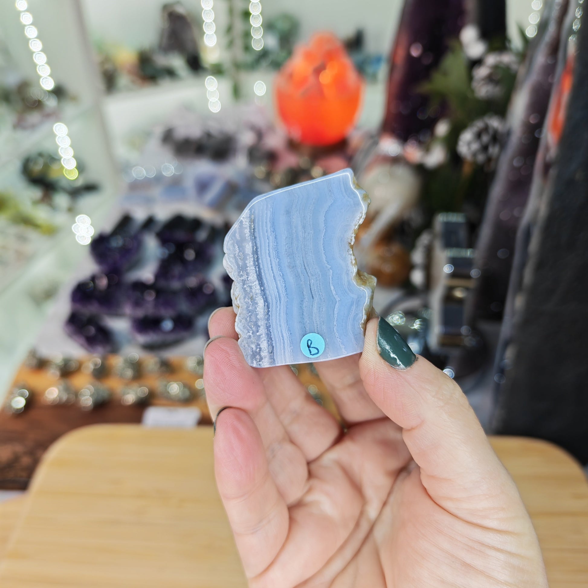 Blue Lace Agate Slice Option B