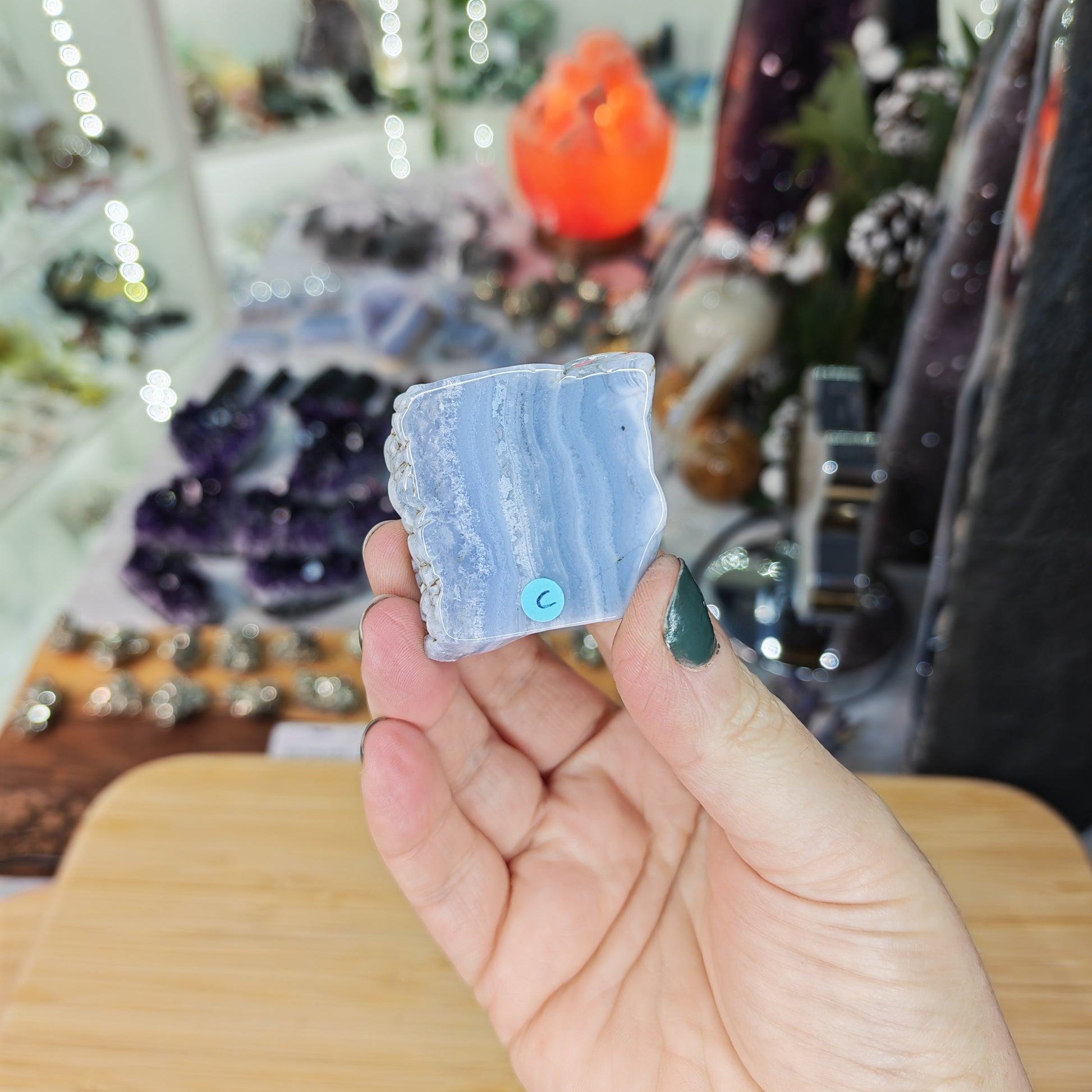 Blue Lace Agate Slice Option C