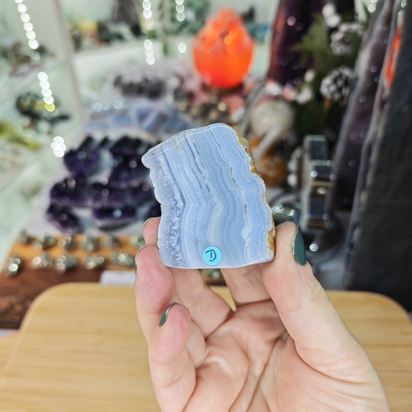 Blue Lace Agate Slice Option D