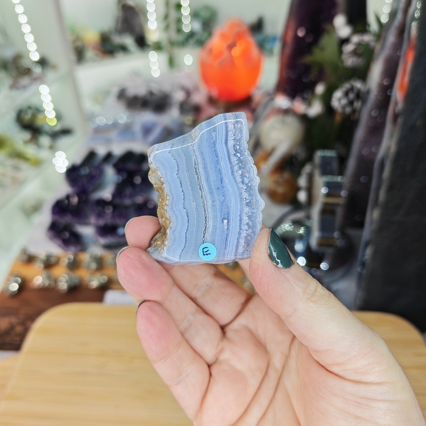 Blue Lace Agate Slice Option E