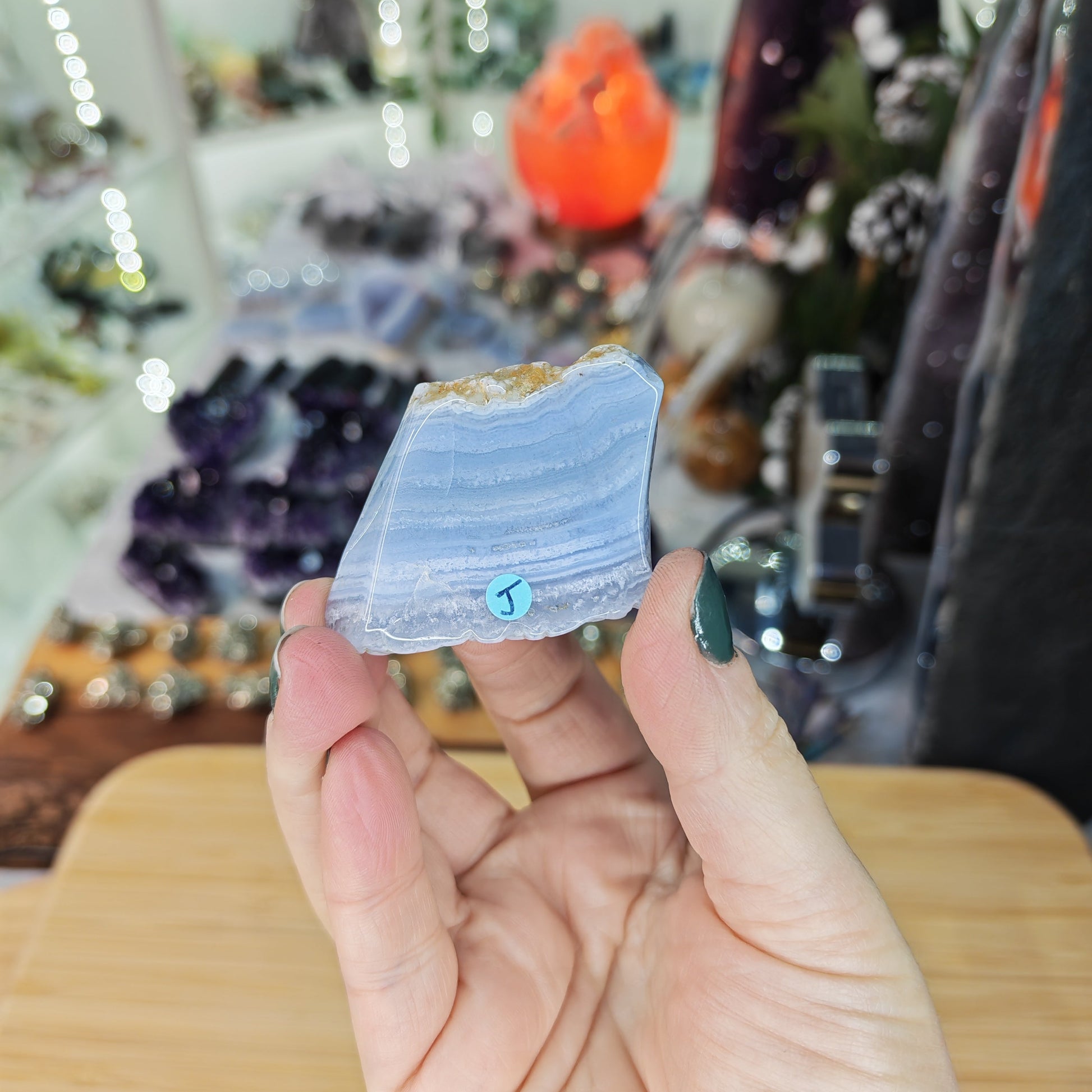 Blue Lace Agate Slice Option J