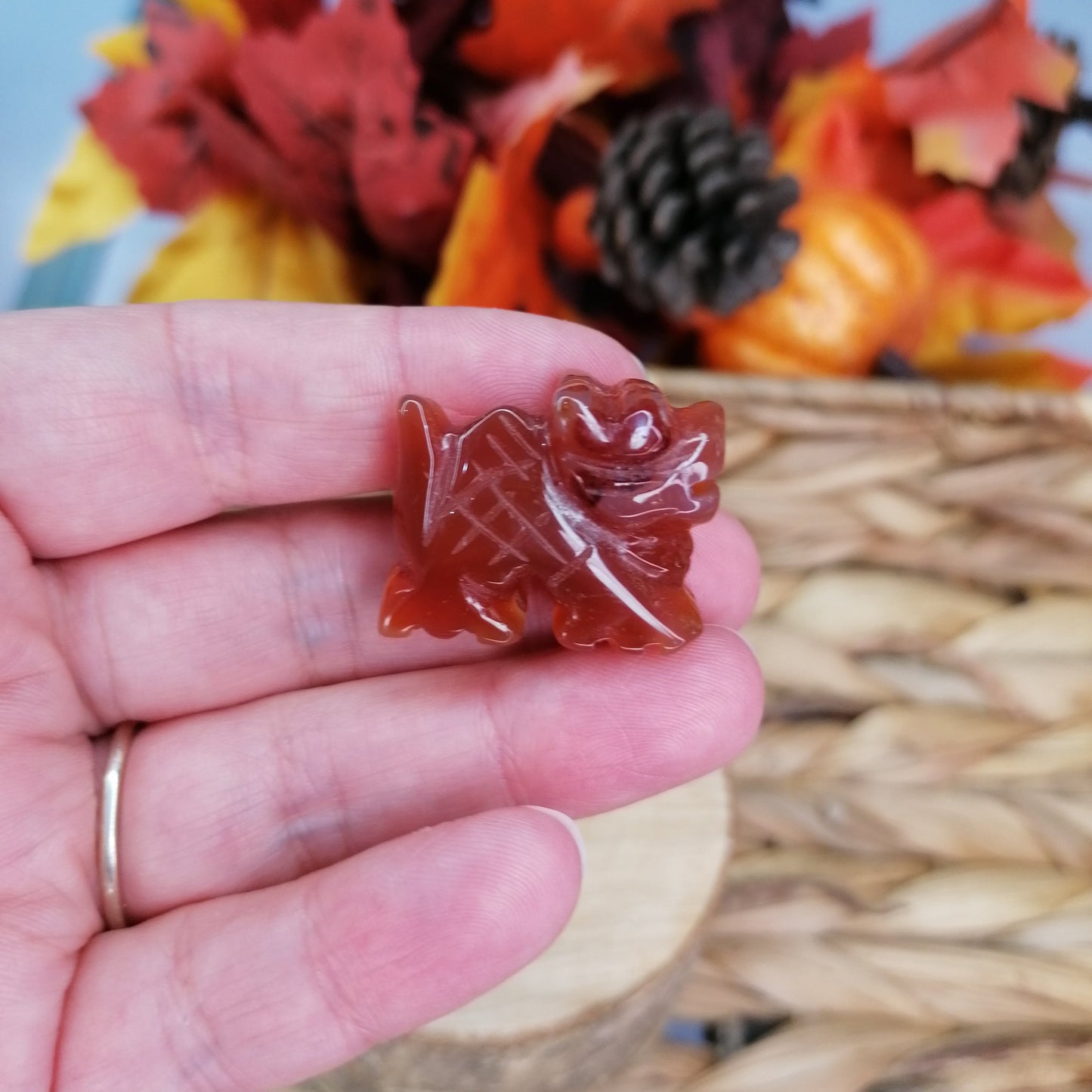 Red Carnelian Dragon crystal animal