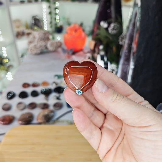 Carnelian Mini Heart Option A