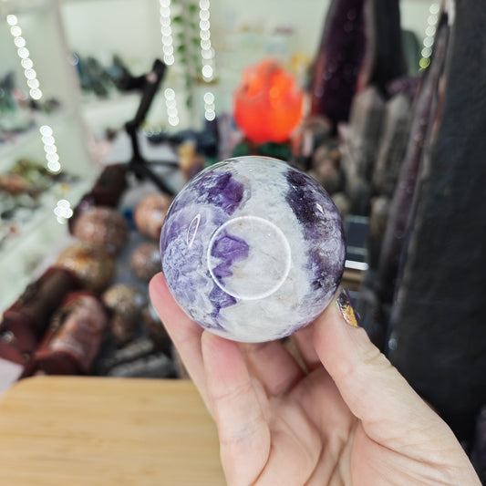 Chevron Amethyst Sphere