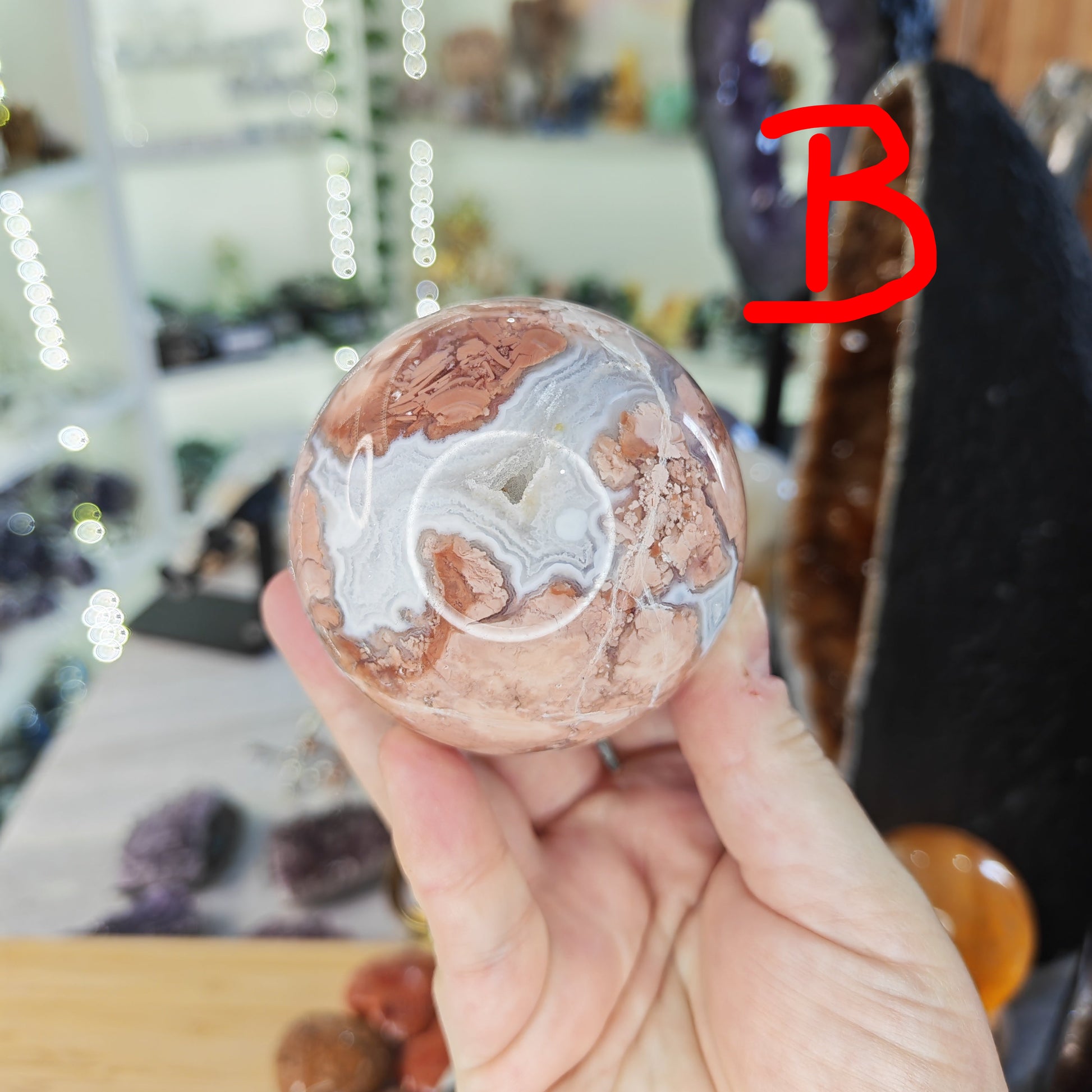 Cotton Candy Agate Sphere Option B