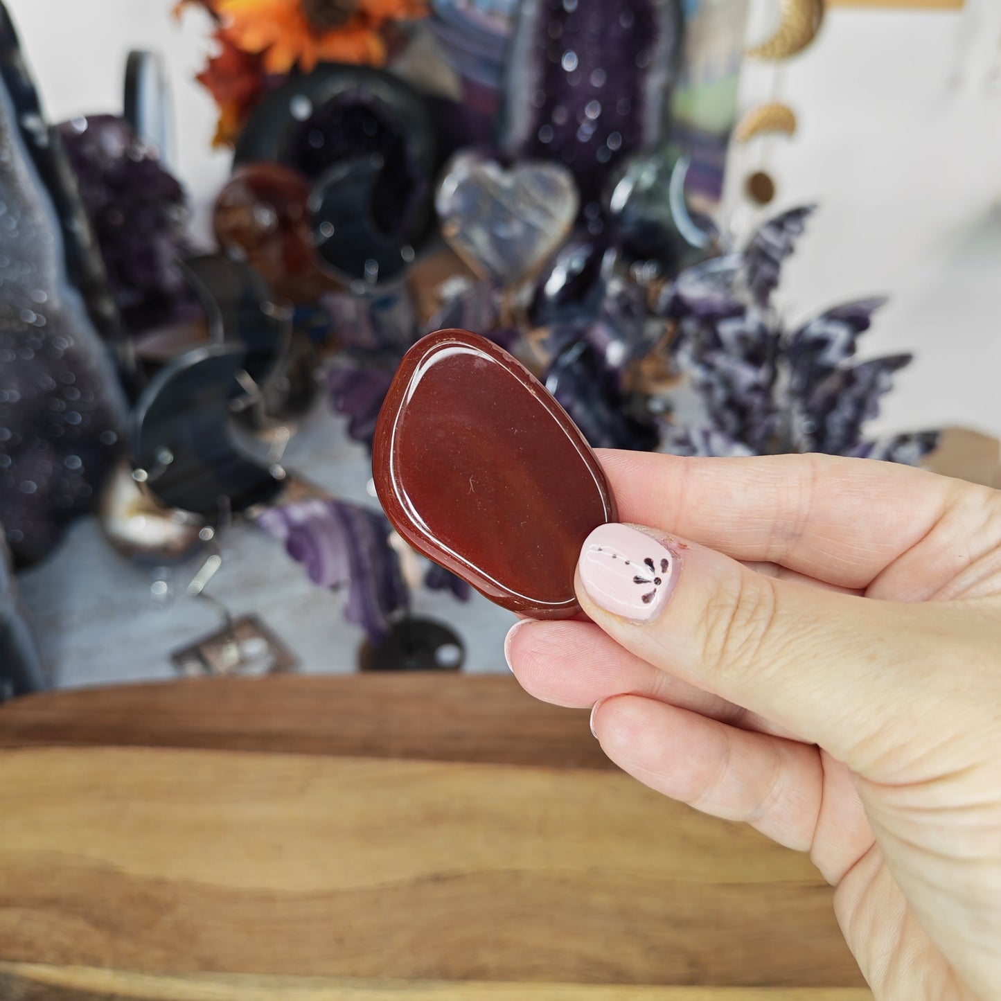 Dark Red Carnelian Pocket Stone
