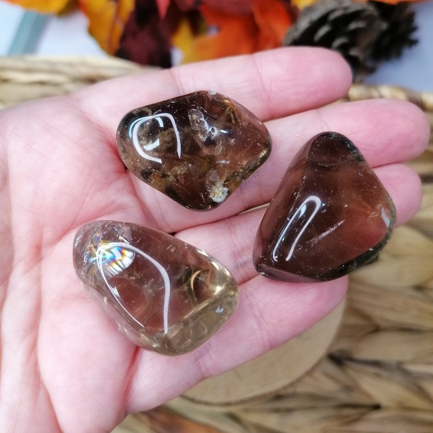 Deluxe Smokey Quartz healing crystal tumbles