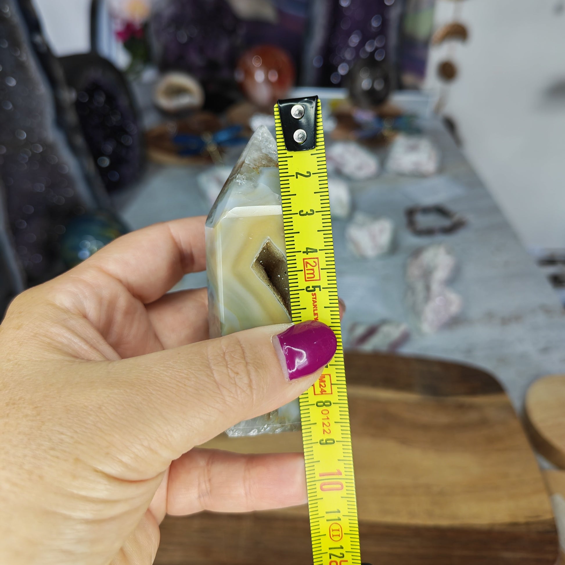 Druzy Agate Tower