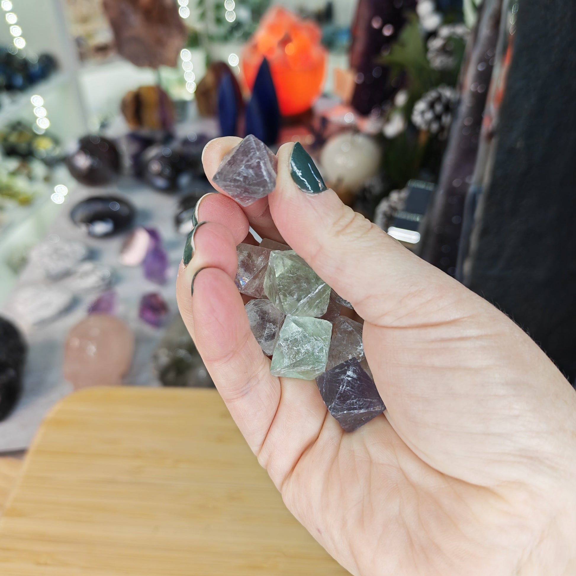 Fluorite Octahedra Purple