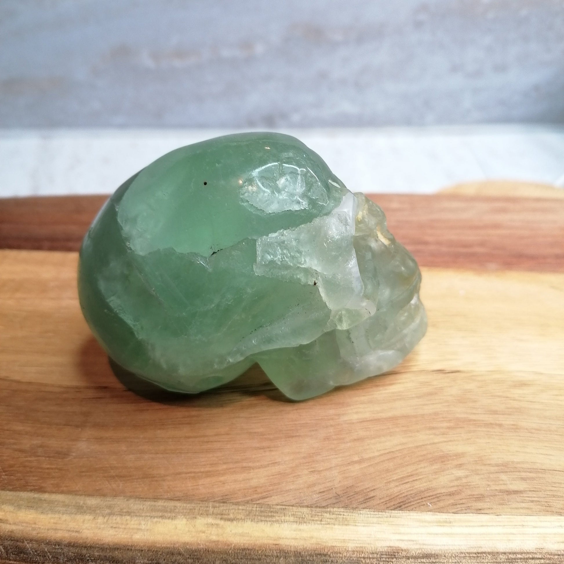 Light Green Fluorite Crystal Skull