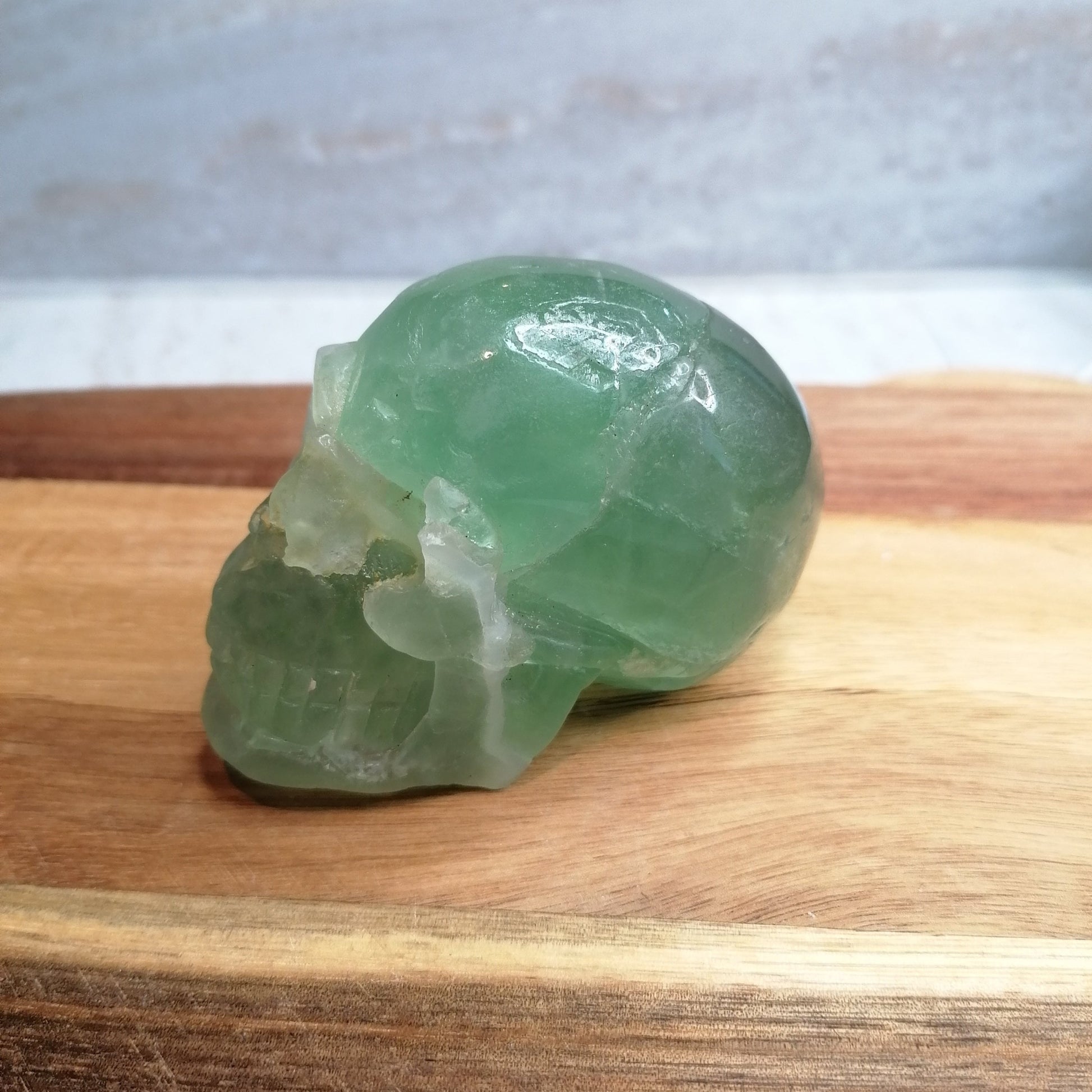 Light Green Fluorite Skull