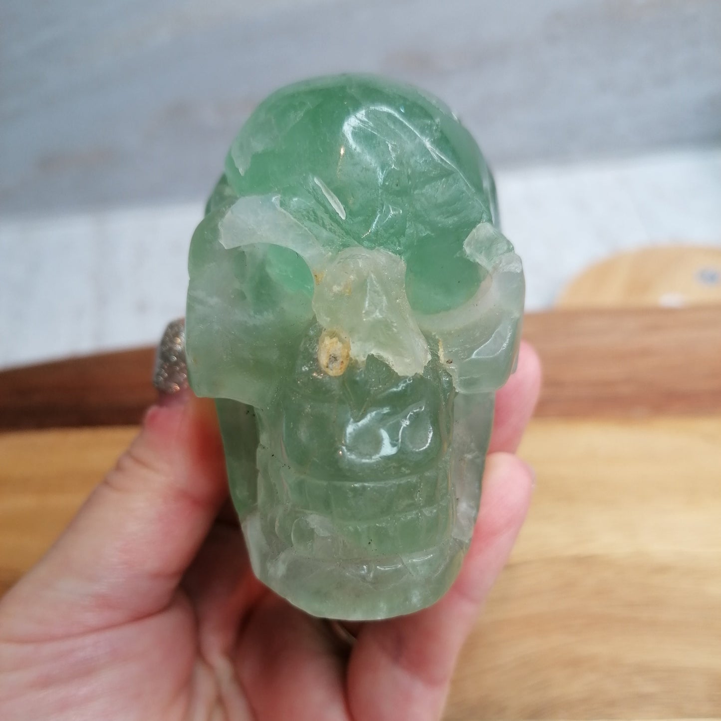 Light Green Fluorite Skull