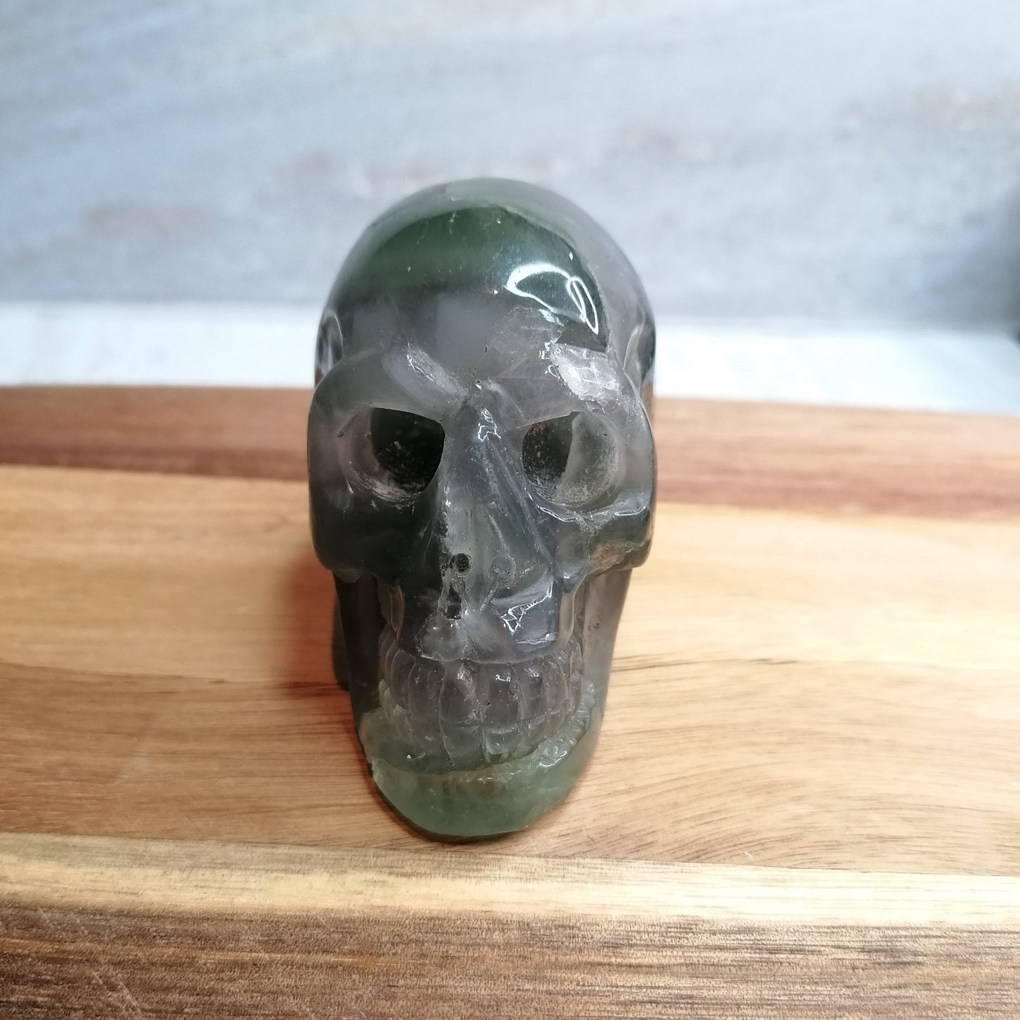 Large dark Green Fluorite Skull